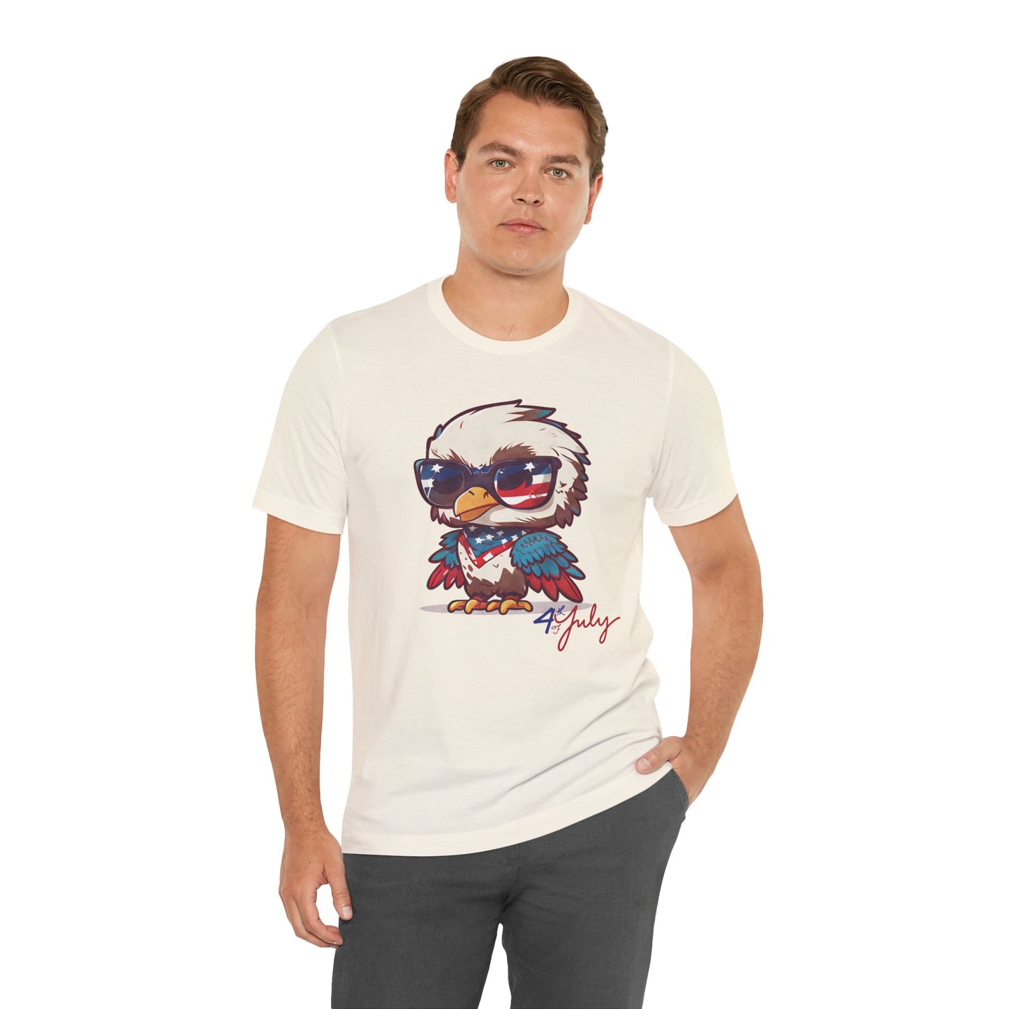 Cool Patriot Eagle Tee β Unisex Bella+Canvas Jersey - 4th of July T-shirt
