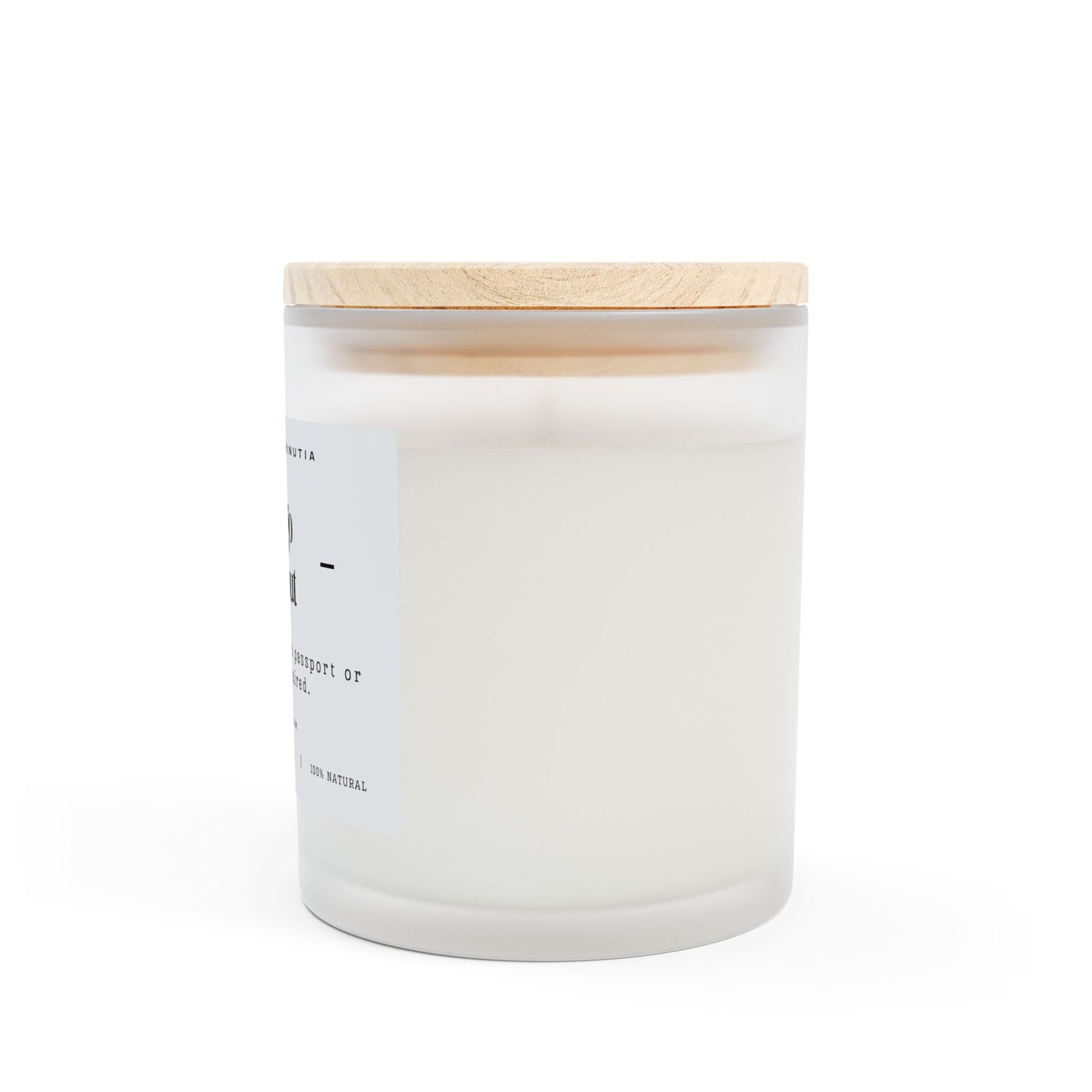 11oz Frosted Glass Natural Soy Wax Candle with Wooden Wick – Available in 9 Scents