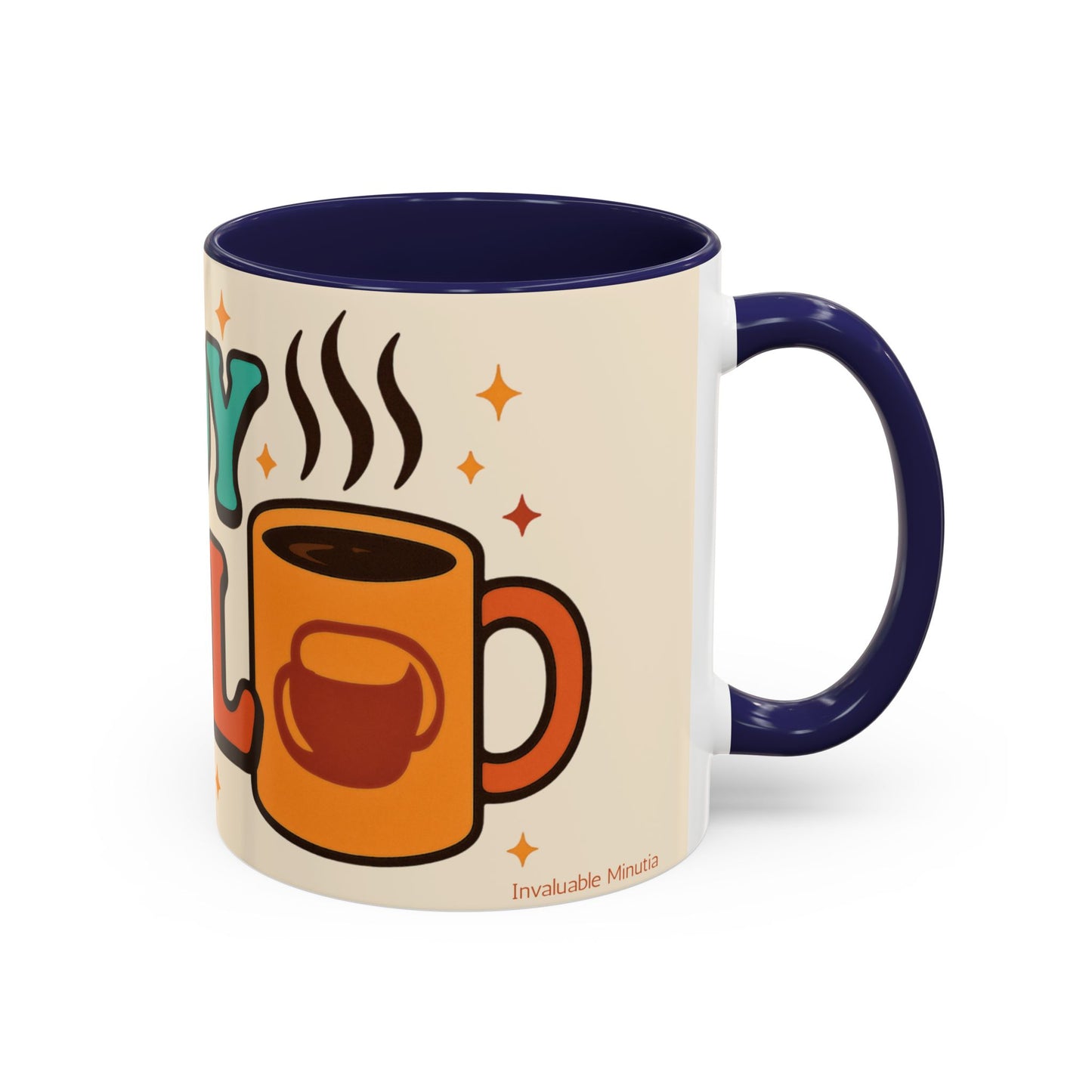 Study Fuel Color Accent Mug (11oz/15oz) – Retro Teacher/Student Coffee Cup • Back to School • Durable Ceramic