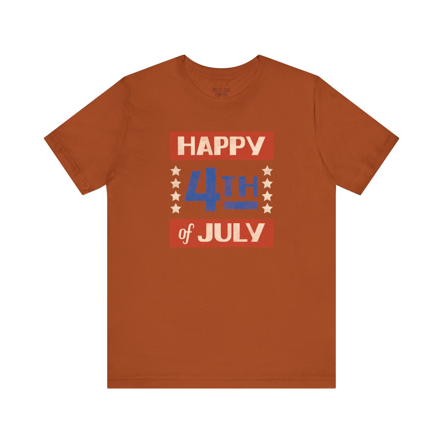 Happy 4th / Land of the Free Tee – Dual-Sided Print – Unisex Bella + Canvas Jersey T-Shirt