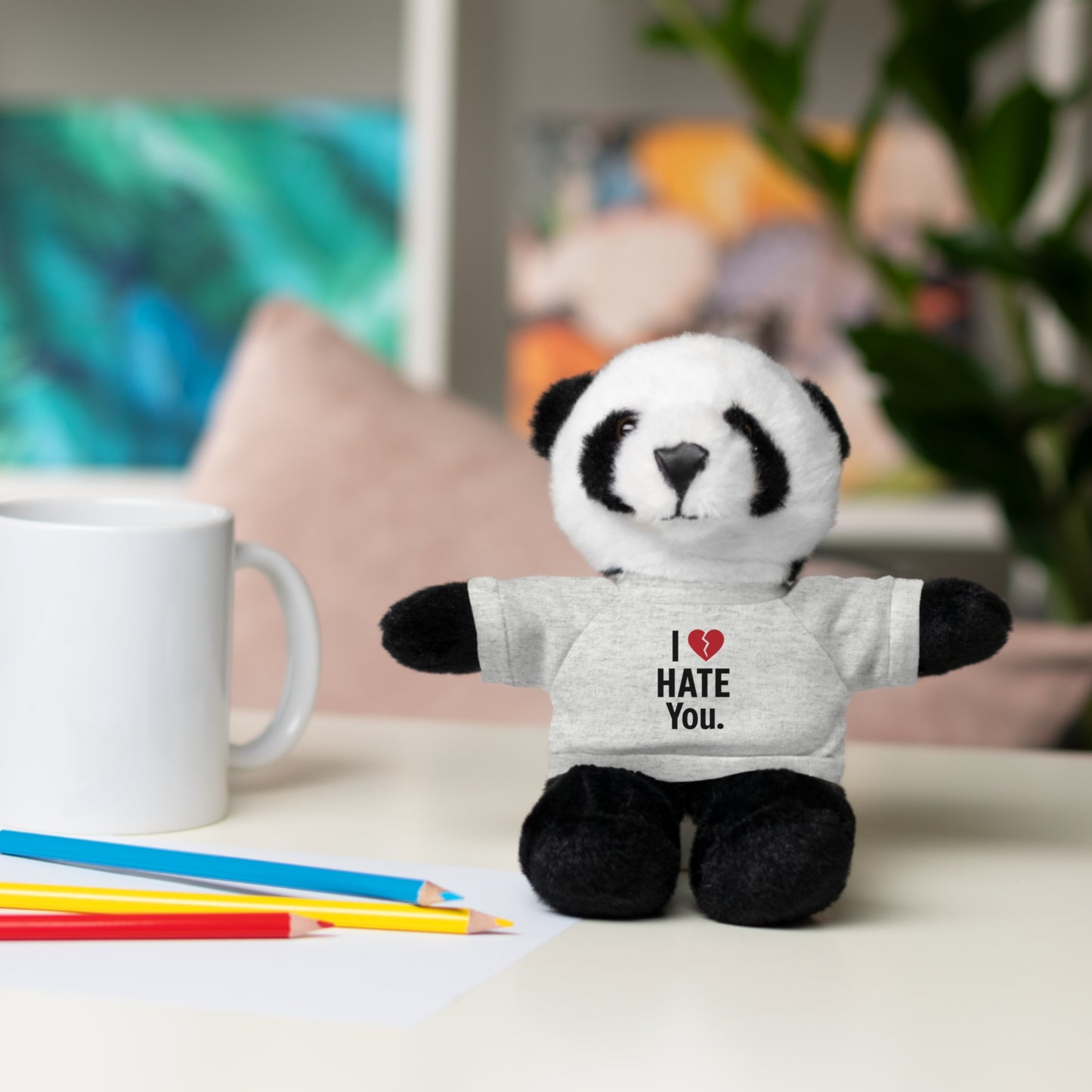 8" Stuffed Animal Gift for Adults, Cute Plush Toy, Humor Bear, Sarcastic Gifts, Quirky Decor, Comfort Toy with Quote