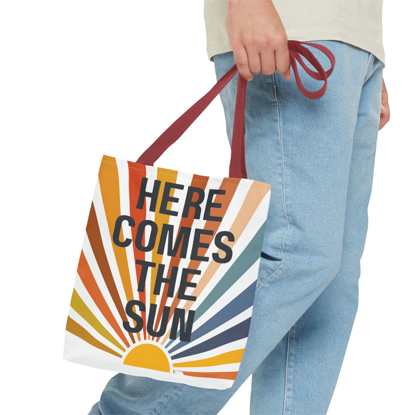 Here Comes the Sun β Retro Sunburst Tote Bag
