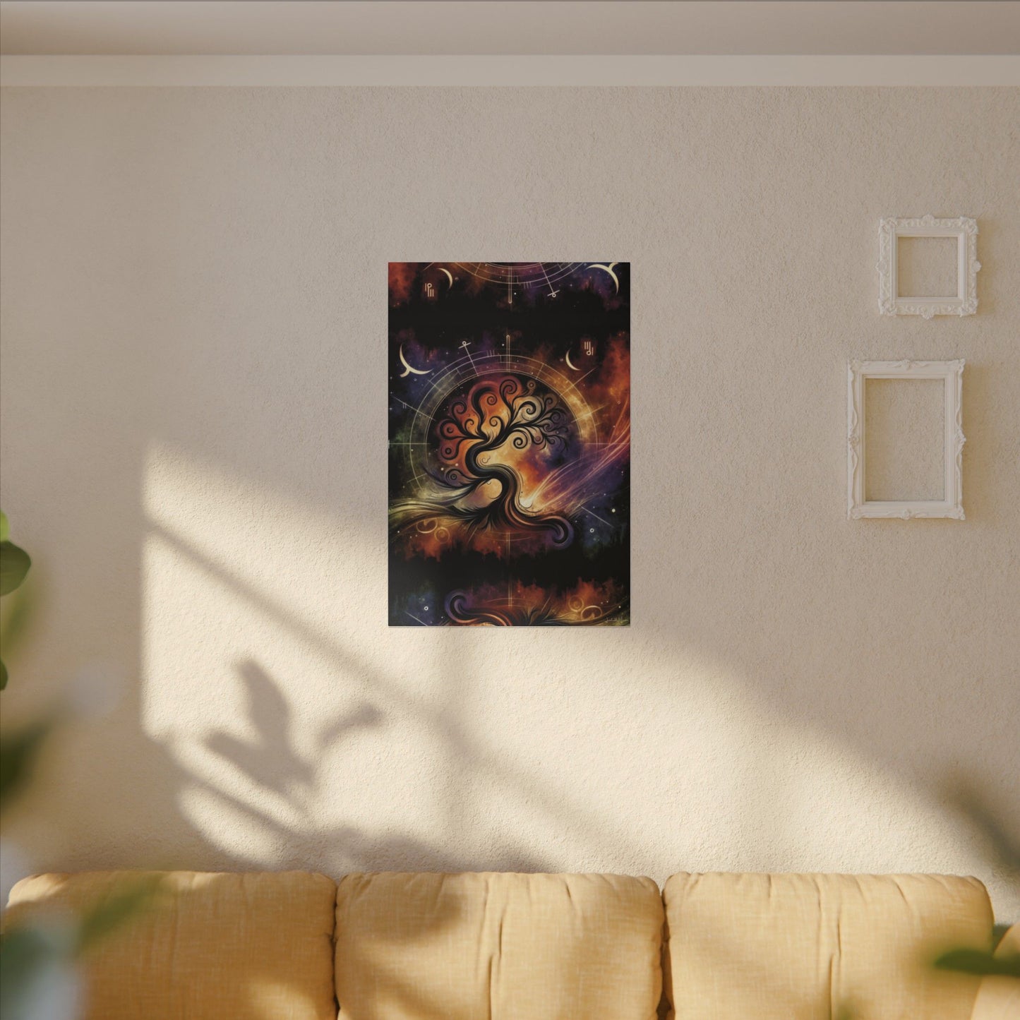 Cosmic Tree of Life – Celestial Galaxy Canvas Print (0.75" Stretched) | Mystical Boho Wall Art