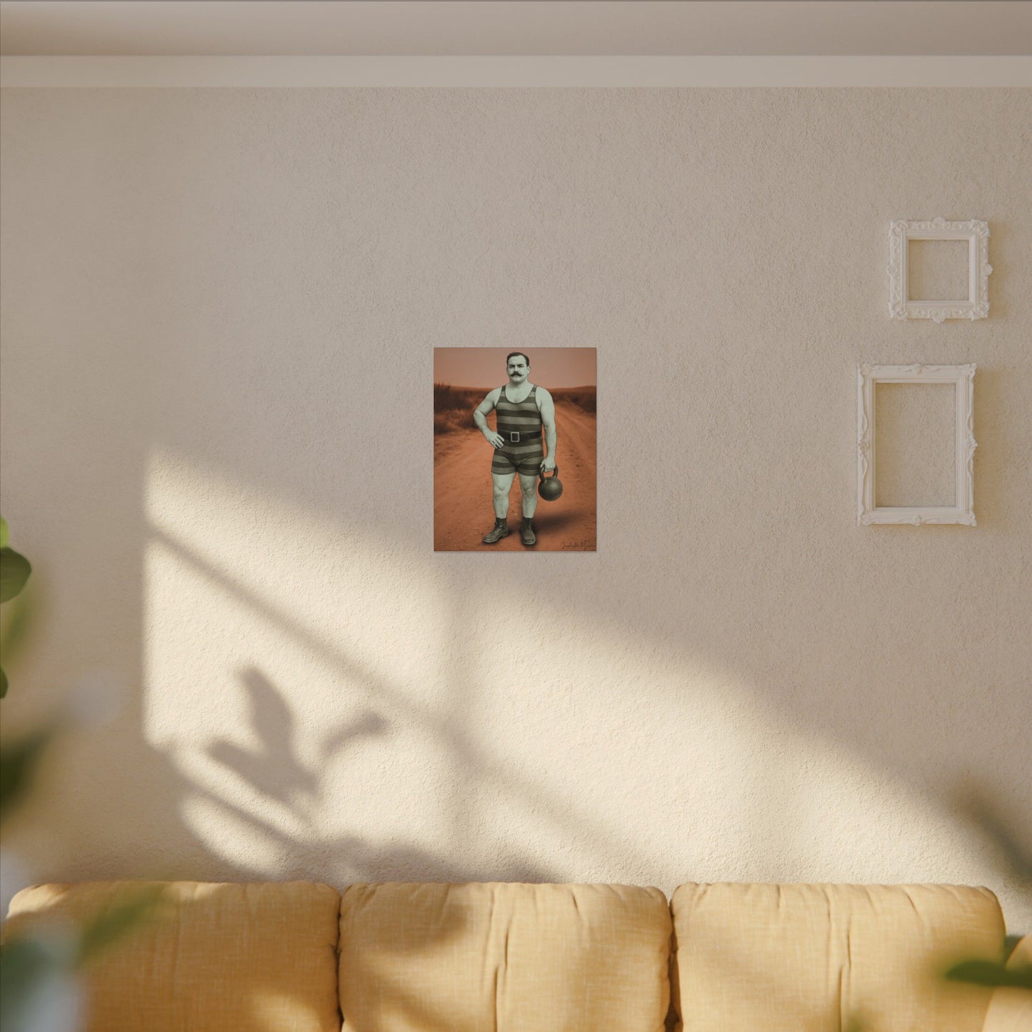 The Strongman – Matte Canvas Print (Gallery-Wrapped) 0.75" – Vintage Circus-Inspired Canvas Wall Art