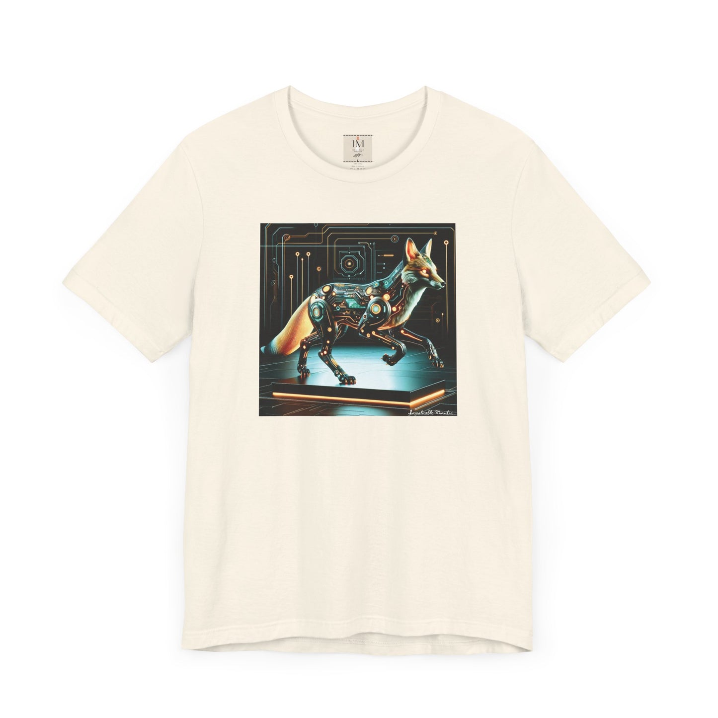 Futuristic Cybernetic Fox Graphic Tee - Unisex Jersey Short Sleeve T-Shirt