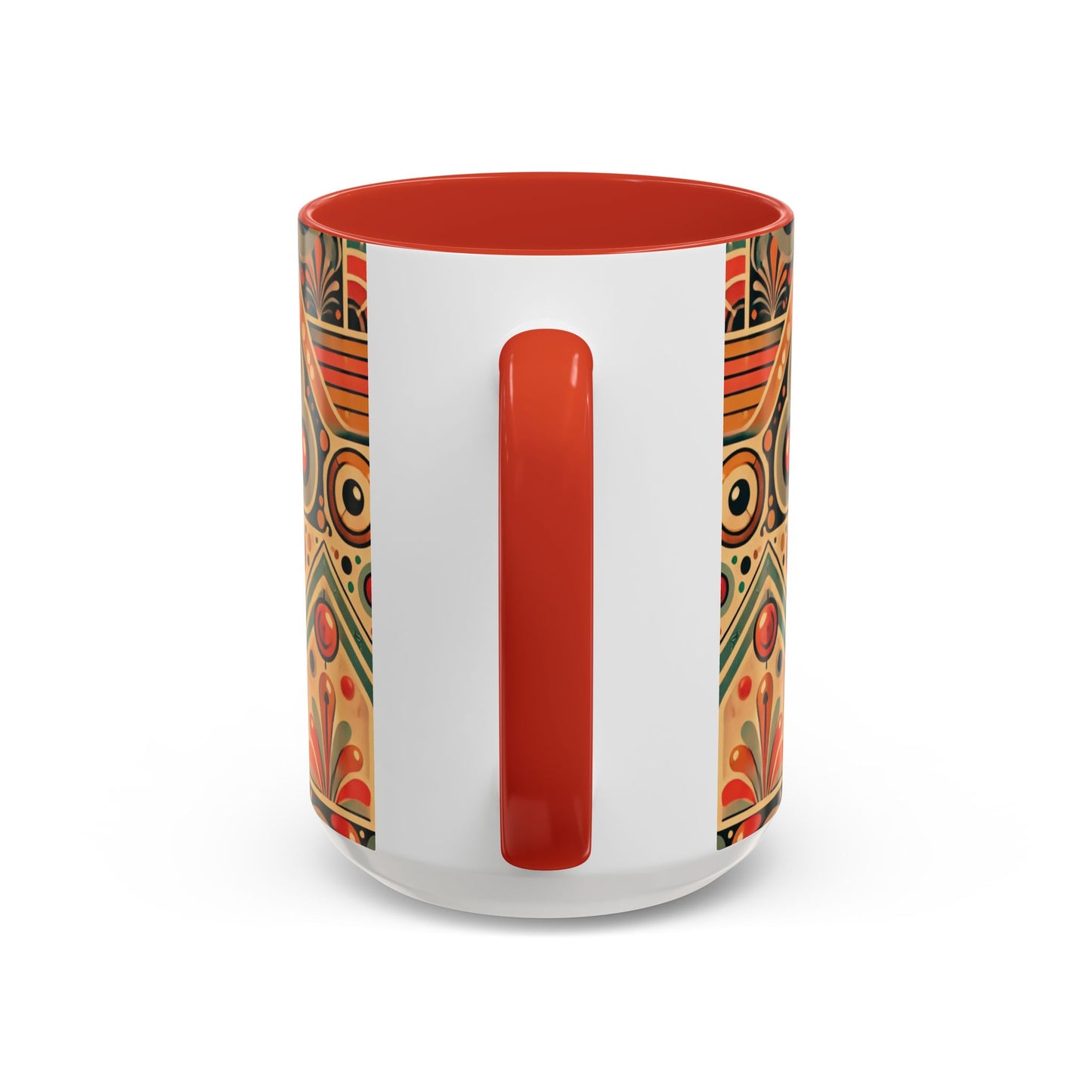 πΏ Retro Boho Accent Coffee Mug | 11oz & 15oz Ceramic Cup | Custom Colors Available