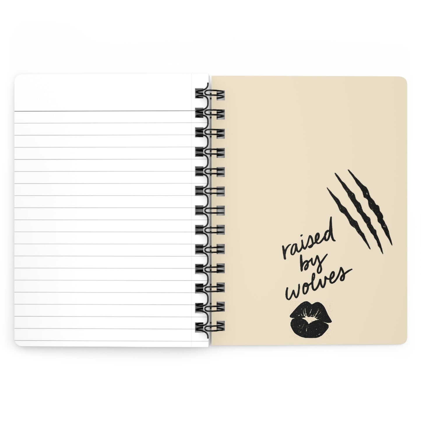 Feral & Fabulous Lined Spiral Notebook – Matte Hardcover Journal with Gloss Finish