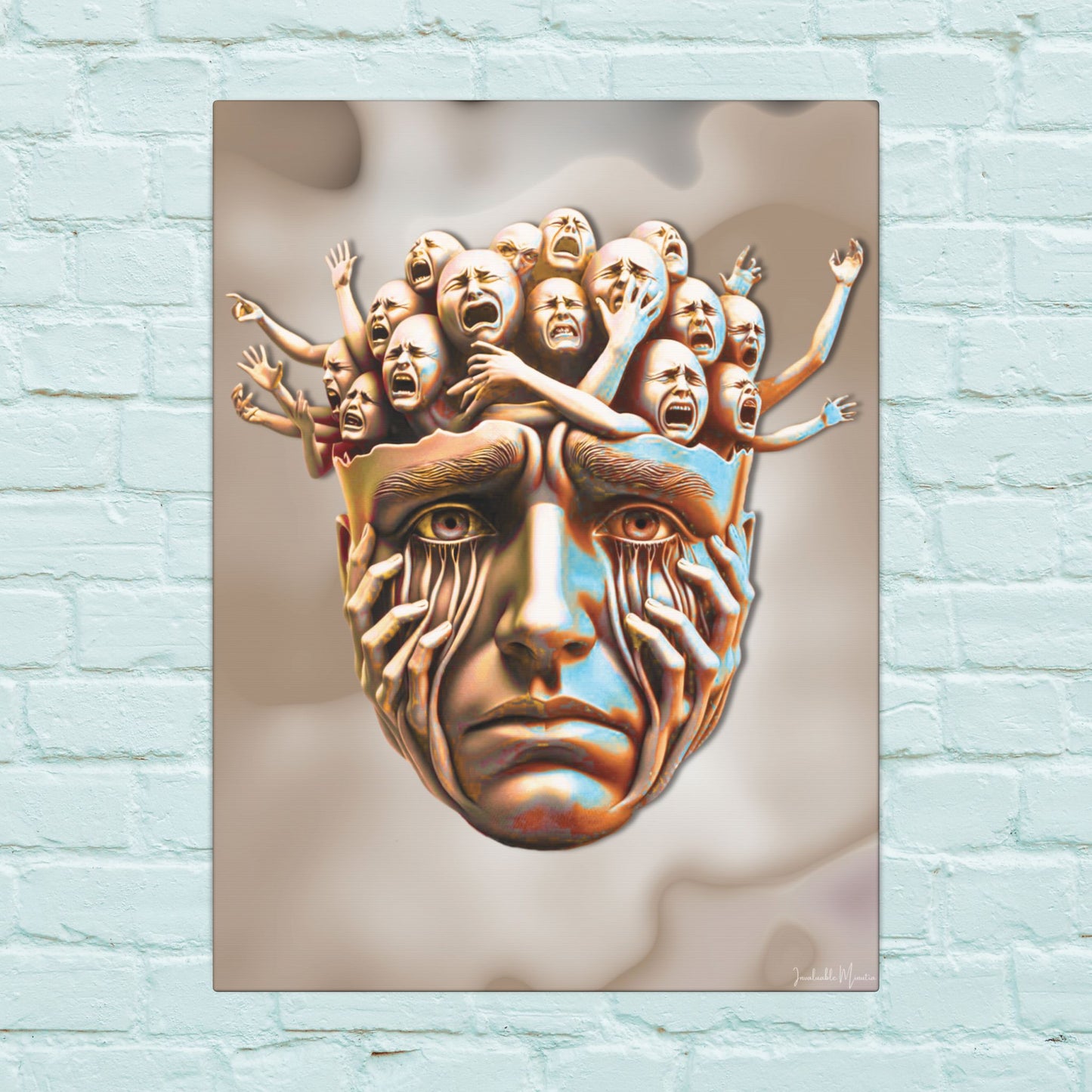 "Known." – Emotional Expressionism Stretched Vertical Canvas Wall Art - ADHD, Anxiety, Depression Reflection