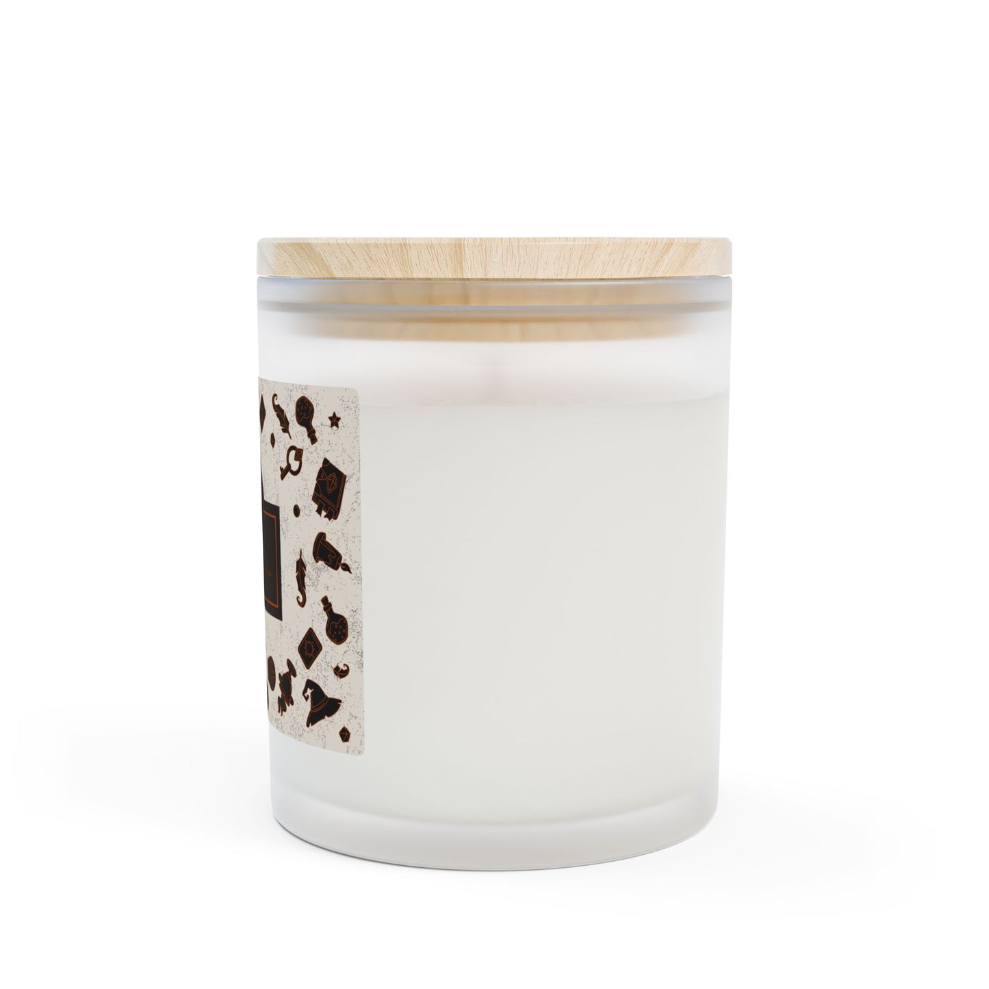 Halloween Style Frosted Glass Wood Wick Candle – 9 Scents | Vegan Clean-Burn Eco Luxe, Hand-Poured USA | Free Worldwide Shipping