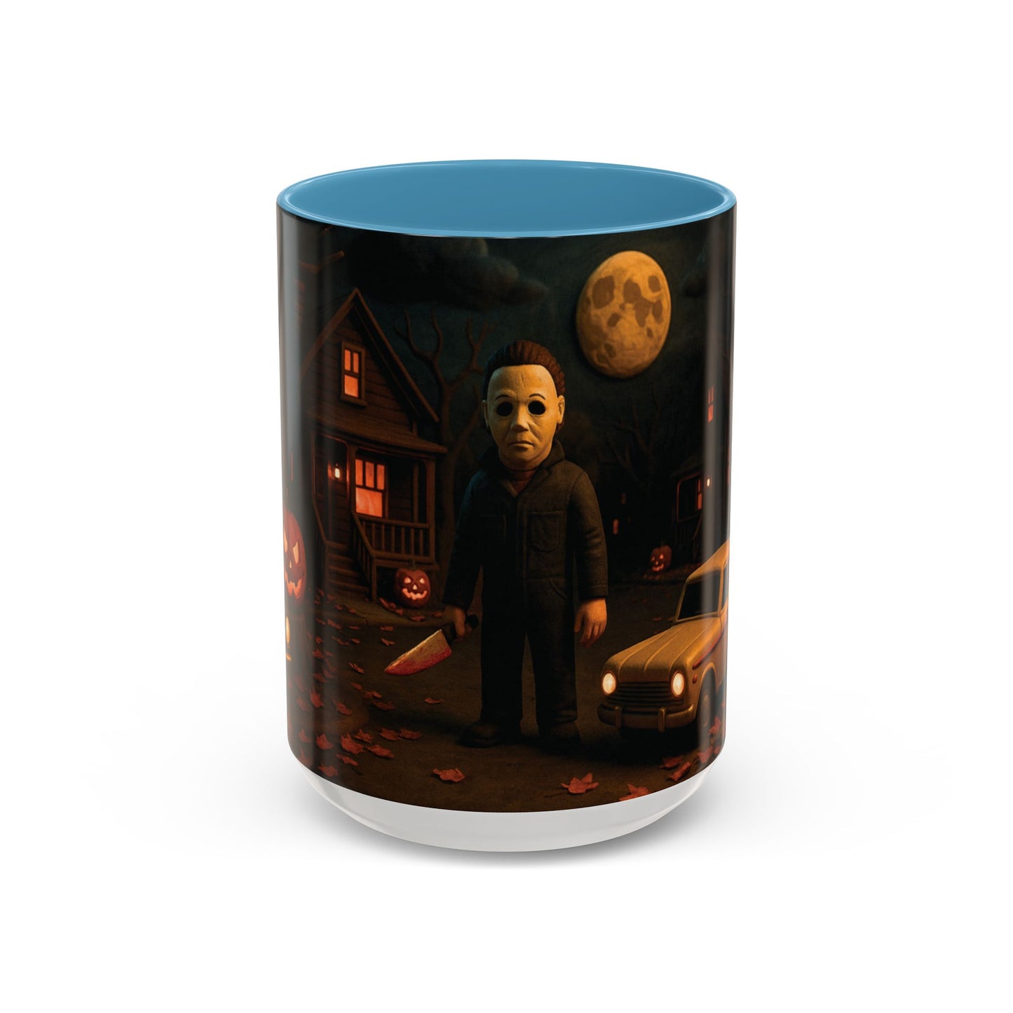 Clay-Style Slasher Halloween Night Mug | Accent Coffee Mug (11oz/15oz)