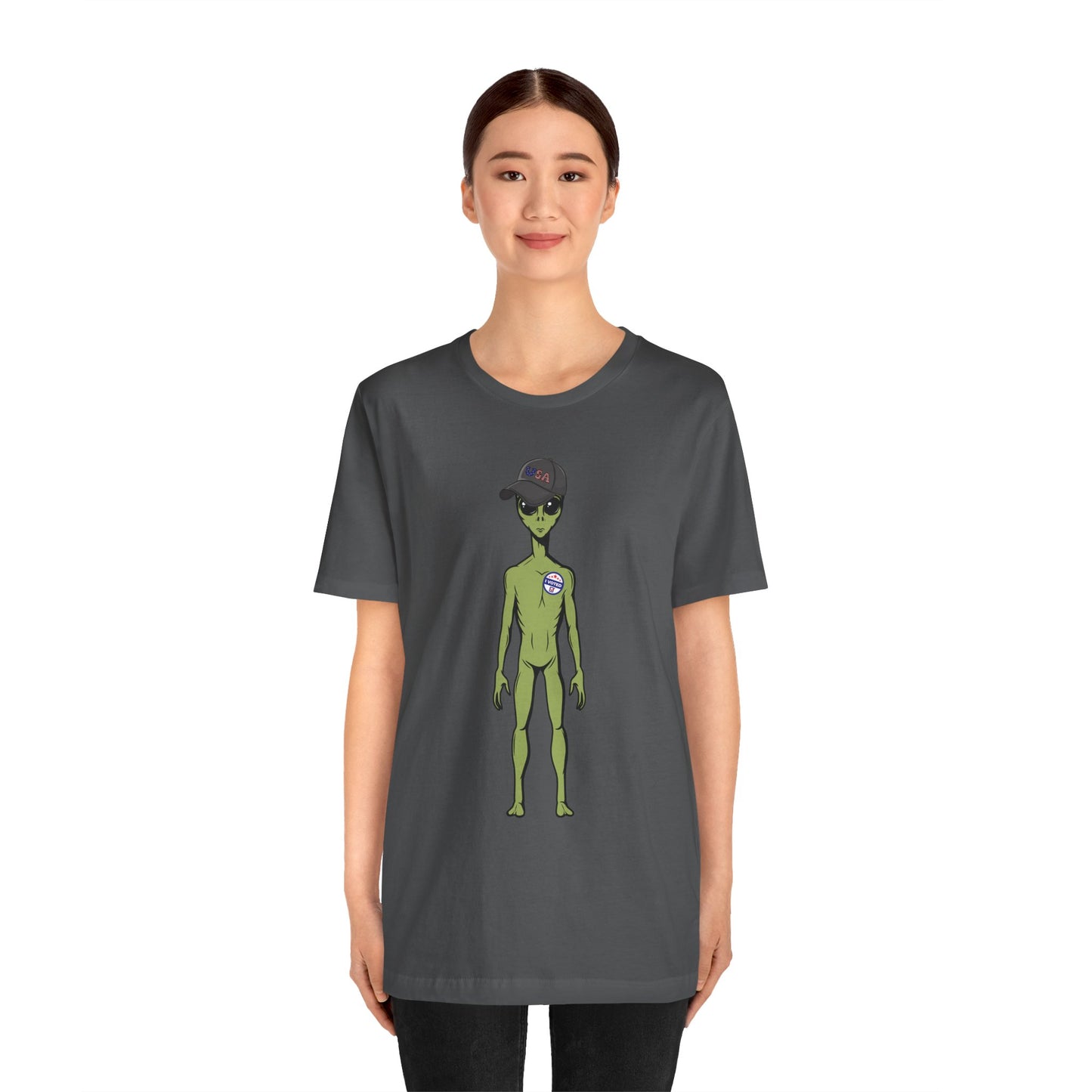 Alien Graphic Tee, Fun T-Shirt for Sci-Fi Lovers, Unisex Casual Wear, Great for Festivals, Gifts for Nerds, Everyday Comfort