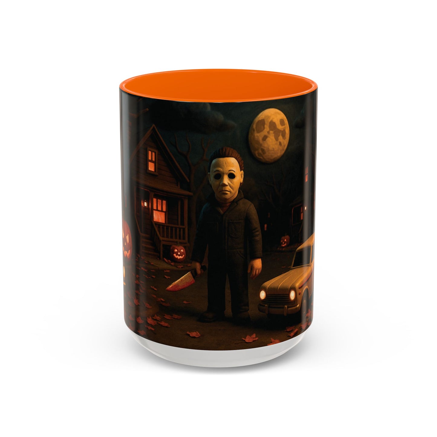 Clay-Style Slasher Halloween Night Mug | Accent Coffee Mug (11oz/15oz)