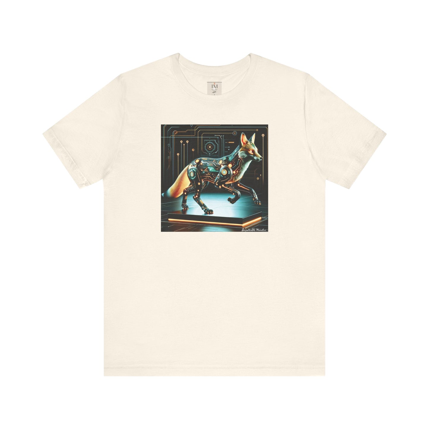 Futuristic Cybernetic Fox Graphic Tee - Unisex Jersey Short Sleeve T-Shirt