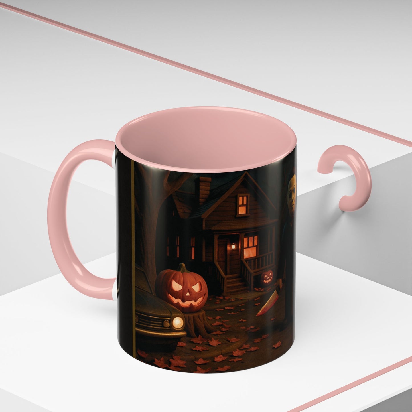 Clay-Style Slasher Halloween Night Mug | Accent Coffee Mug (11oz/15oz)