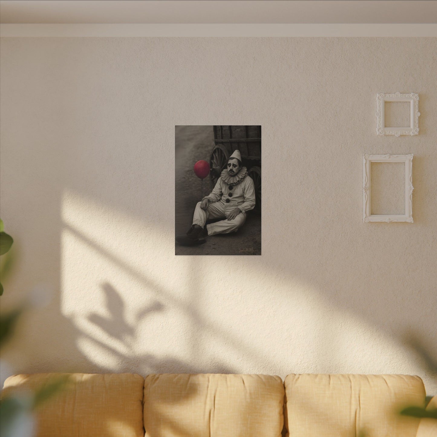 The Clown – Matte Canvas Print (Gallery-Wrapped) 0.75" – Vintage Circus-Inspired Canvas Wall Art