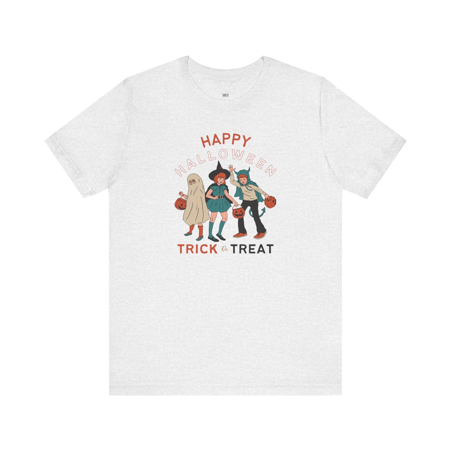 Happy Halloween Trick or Treat Vintage Vibe Tee โ Bella+Canvas 3001