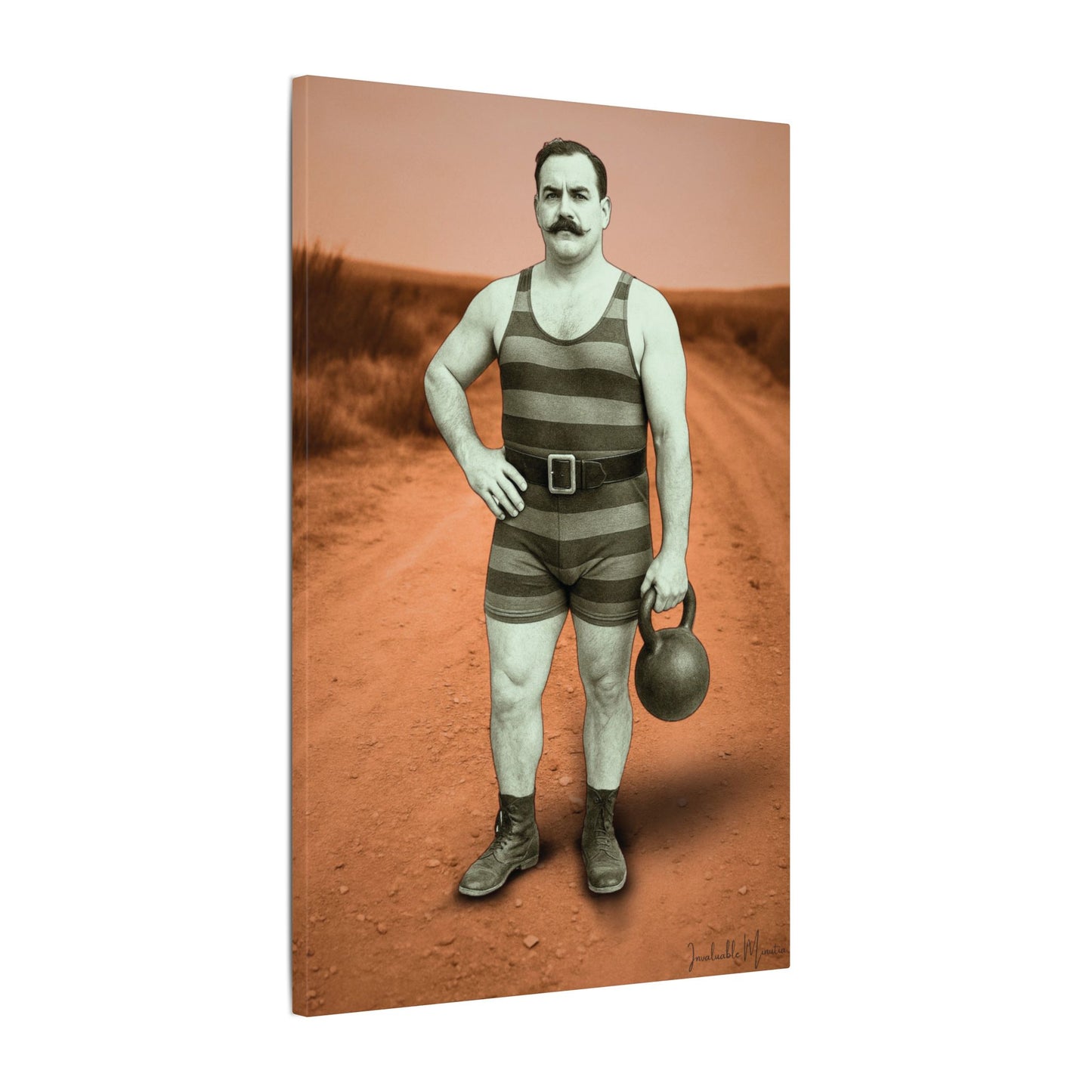 The Strongman – Matte Canvas Print (Gallery-Wrapped) 0.75" – Vintage Circus-Inspired Canvas Wall Art