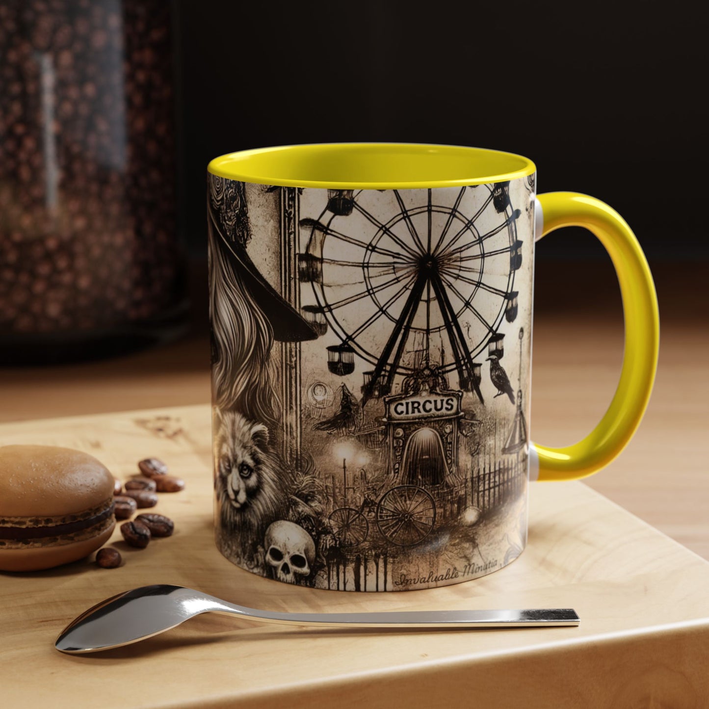 Creepy Circus Witch Mug | Vintage Halloween Accent Coffee Mug (11oz/15oz)