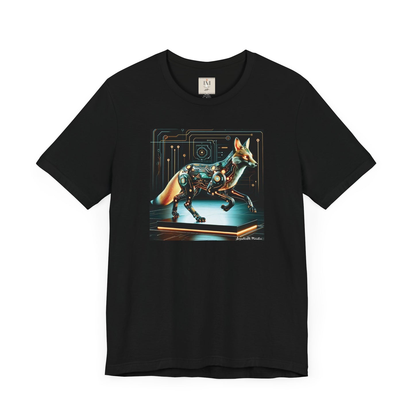 Futuristic Cybernetic Fox Graphic Tee - Unisex Jersey Short Sleeve T-Shirt