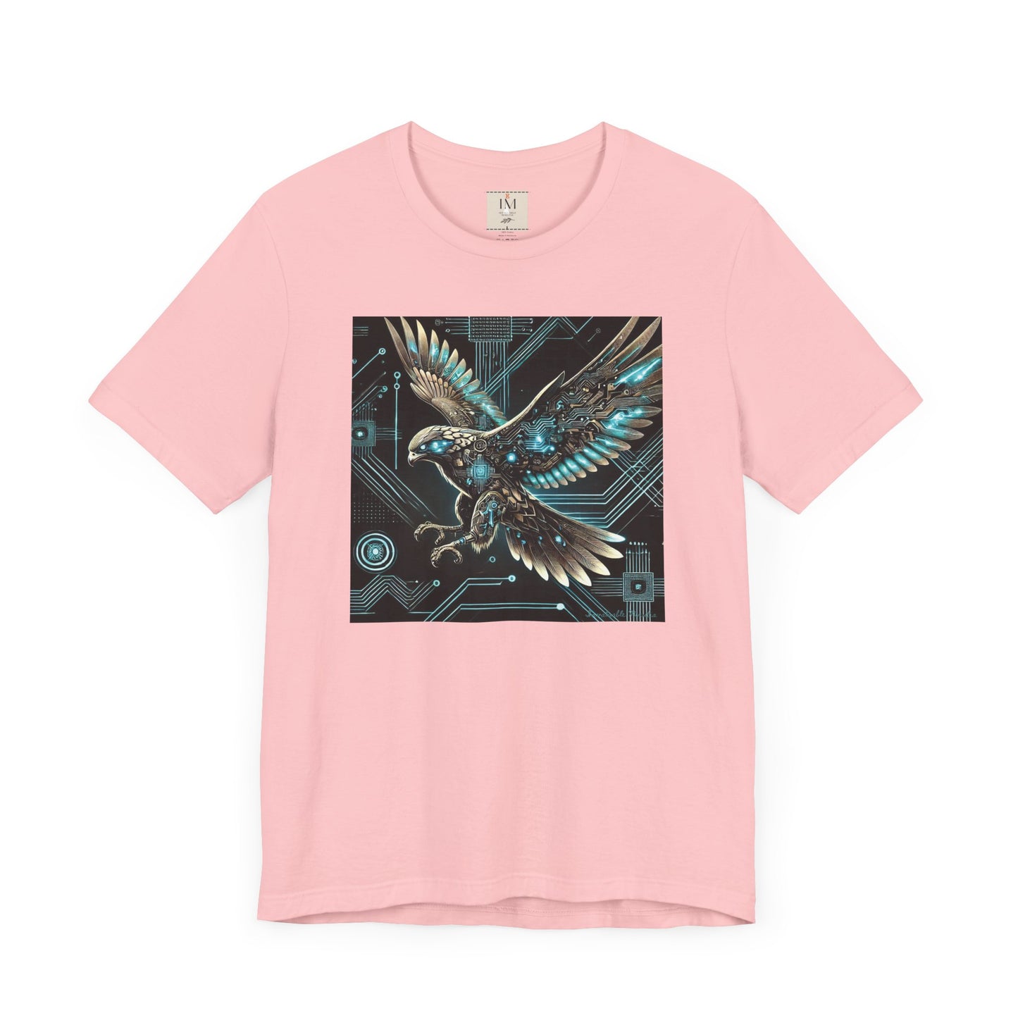 Futuristic Falcon Tech Tee - Unisex Short Sleeve Jersey Shirt - Cyber Falcon