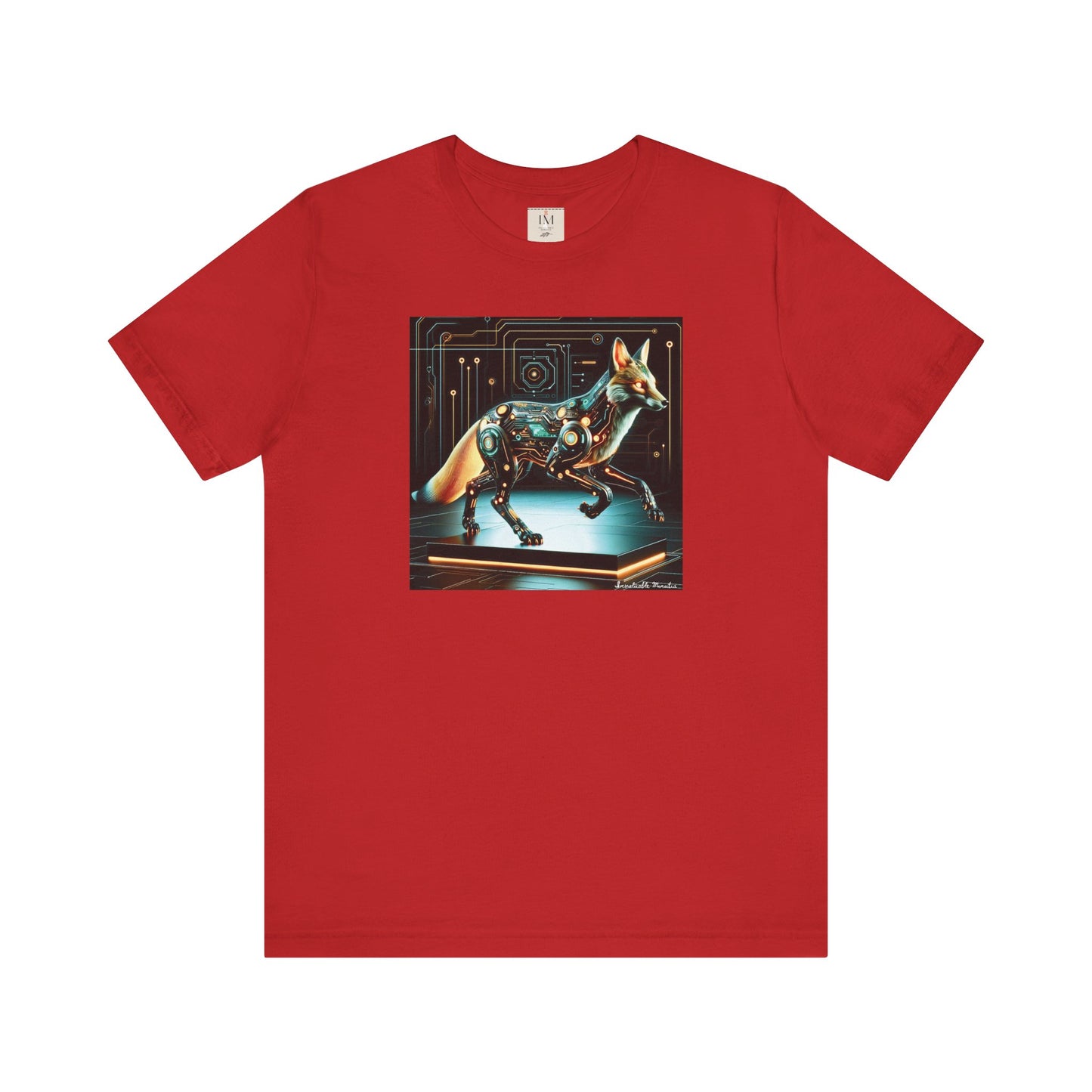 Futuristic Cybernetic Fox Graphic Tee - Unisex Jersey Short Sleeve T-Shirt