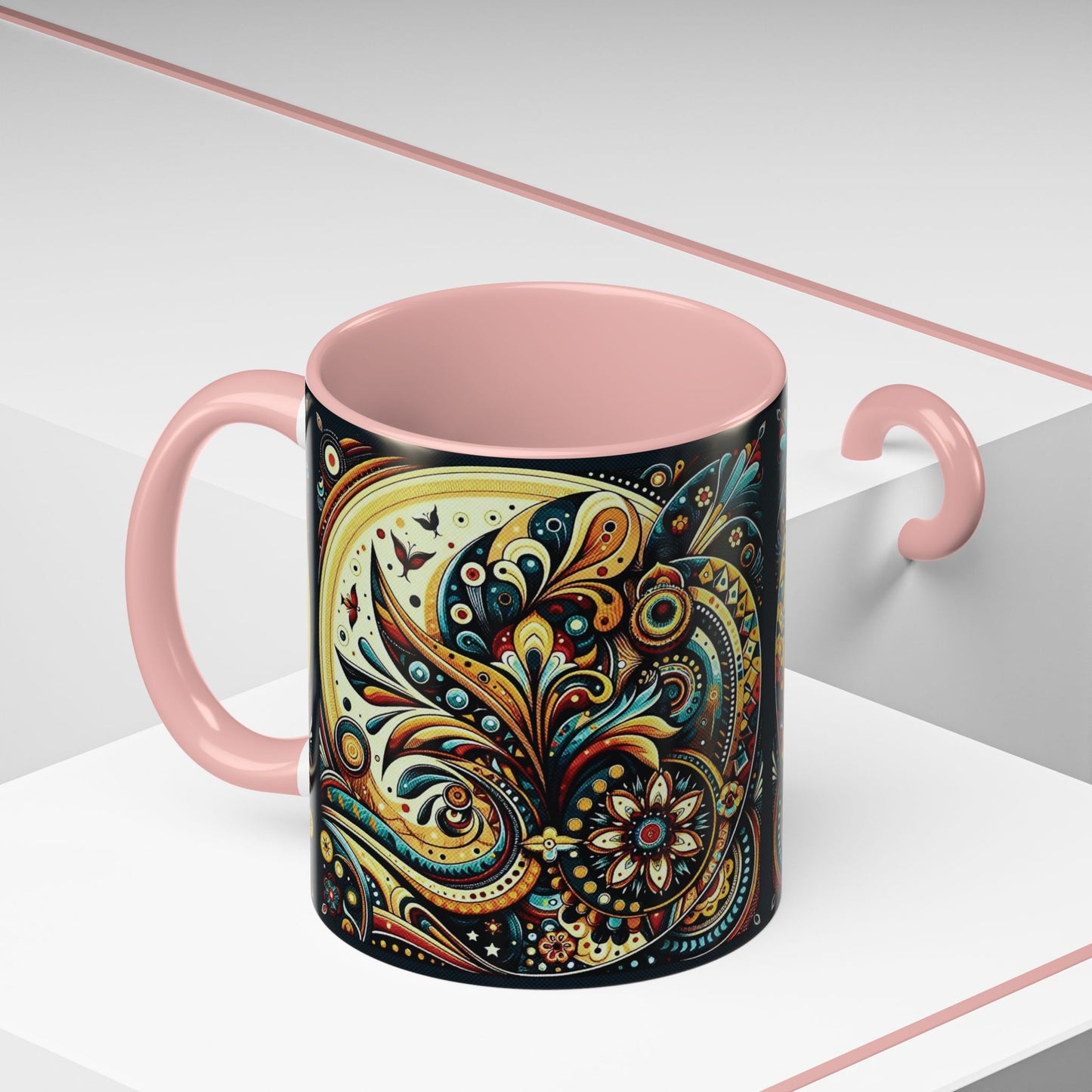 βοΈ Accent Coffee Mug (11, 15oz) β Beautiful Boho Style Graphic πΏ