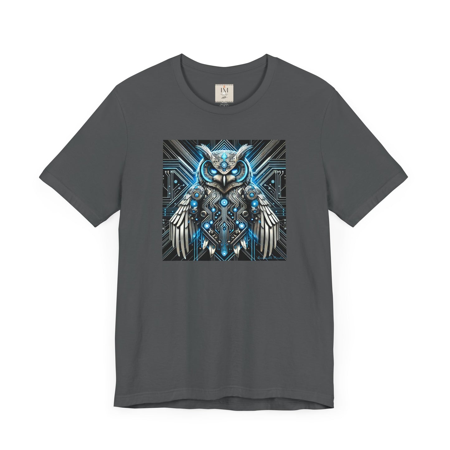 Mystical Cybernetic Owl Graphic Tee - Unisex Tch Short Sleeve T-Shirt