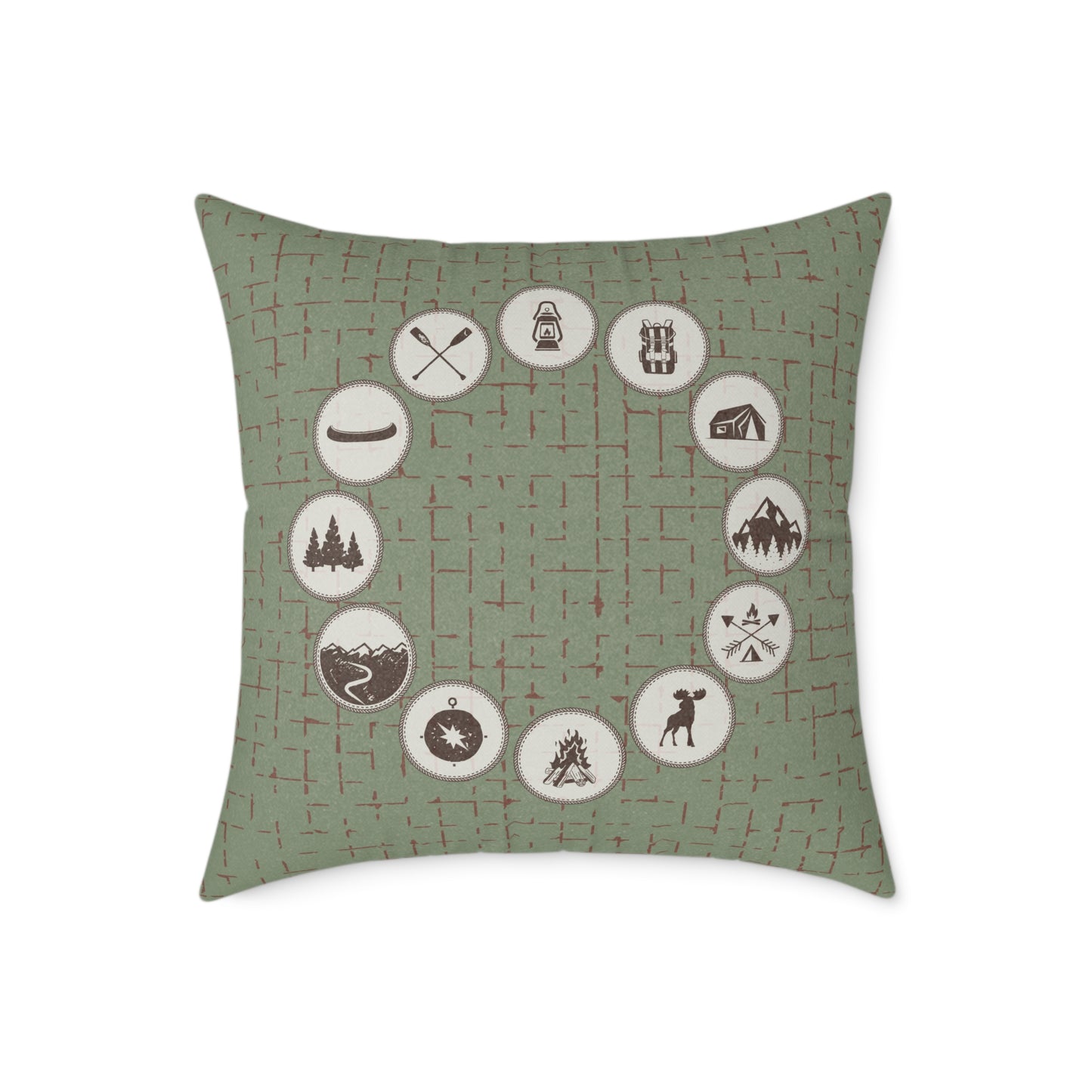 Fun Camping Decor Pillow - Emotional Support Tent β Boutique Canvas Throw Pillow