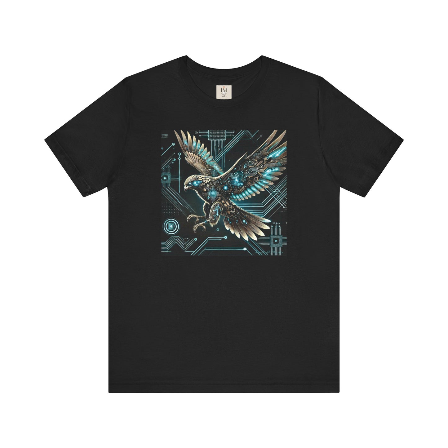 Futuristic Falcon Tech Tee - Unisex Short Sleeve Jersey Shirt - Cyber Falcon