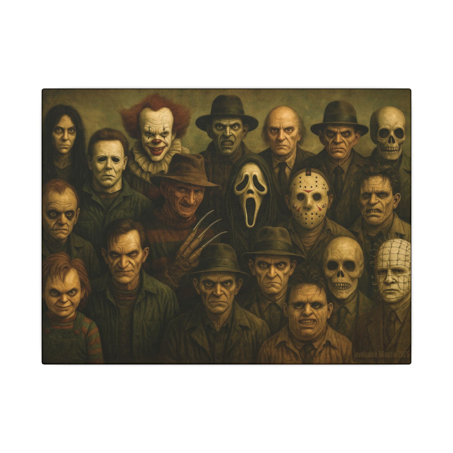 "The Crew" β Horror Legends Matte Canvas Print