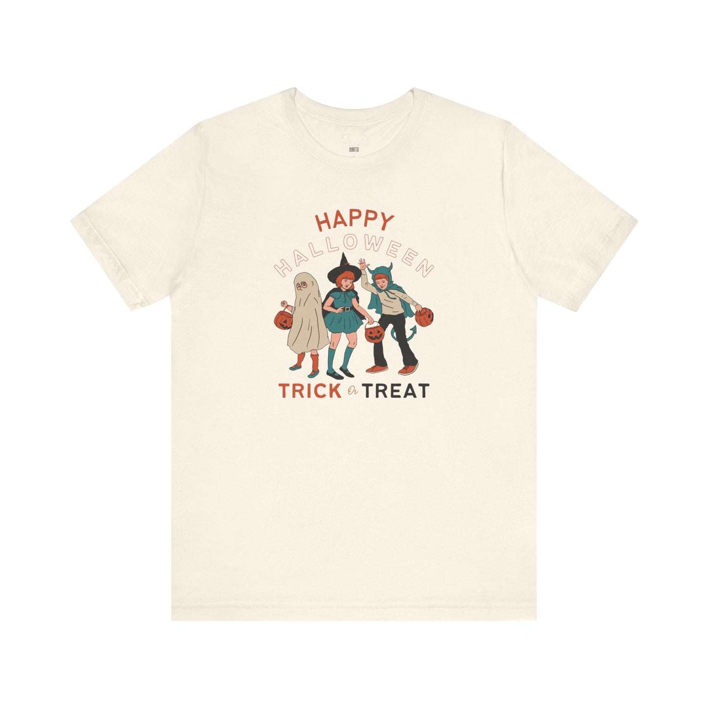 Happy Halloween Trick or Treat Vintage Vibe Tee โ Bella+Canvas 3001