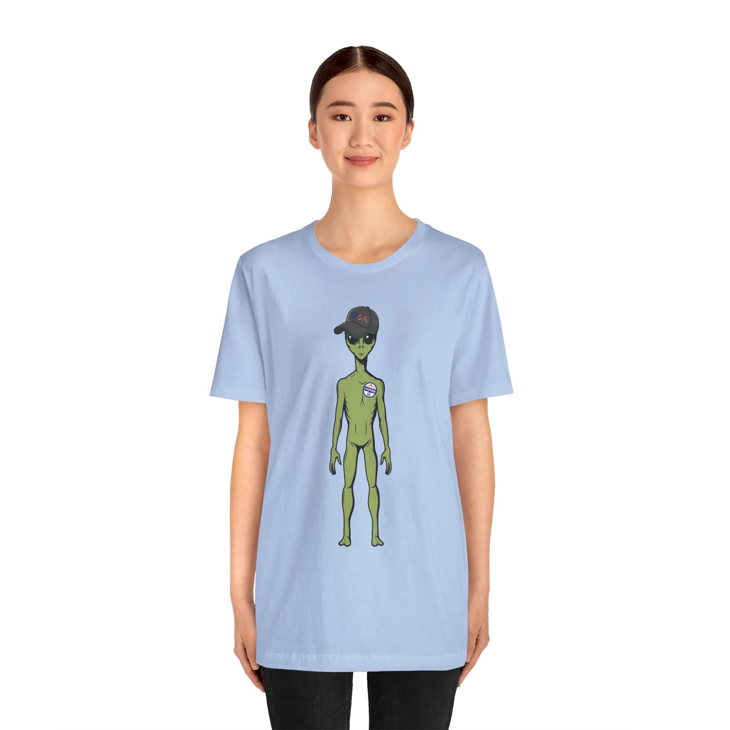 Alien Graphic Tee, Fun T-Shirt for Sci-Fi Lovers, Unisex Casual Wear, Great for Festivals, Gifts for Nerds, Everyday Comfort