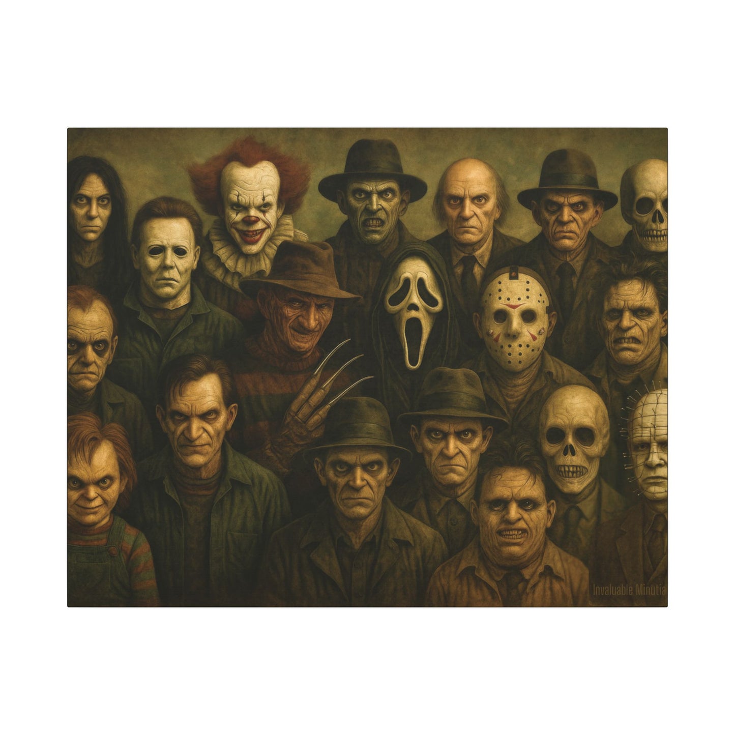 "The Crew" β Horror Legends Matte Canvas Print