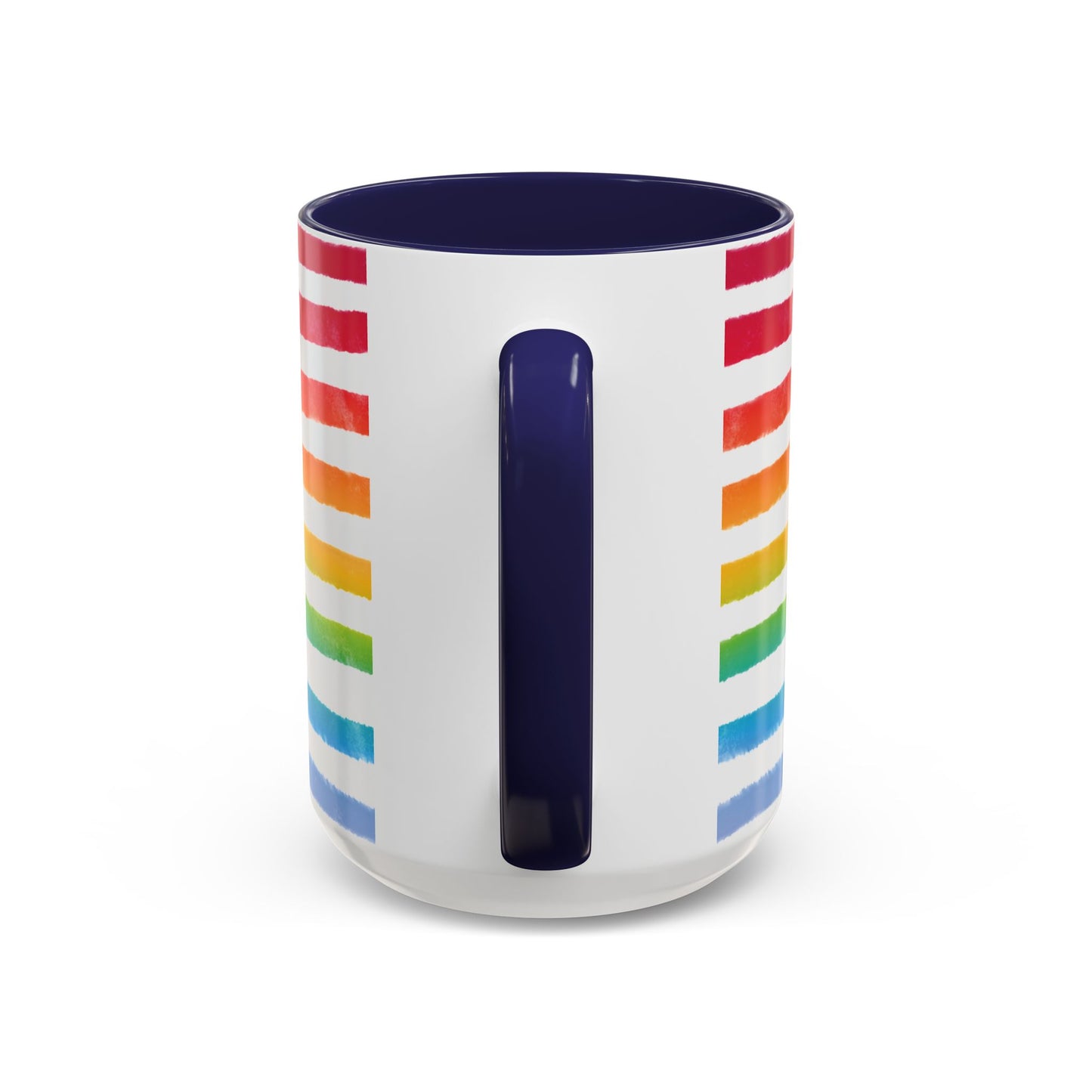 π Bold Rainbow Stripes Pride Mug | 11oz/15oz | Purple Accent
