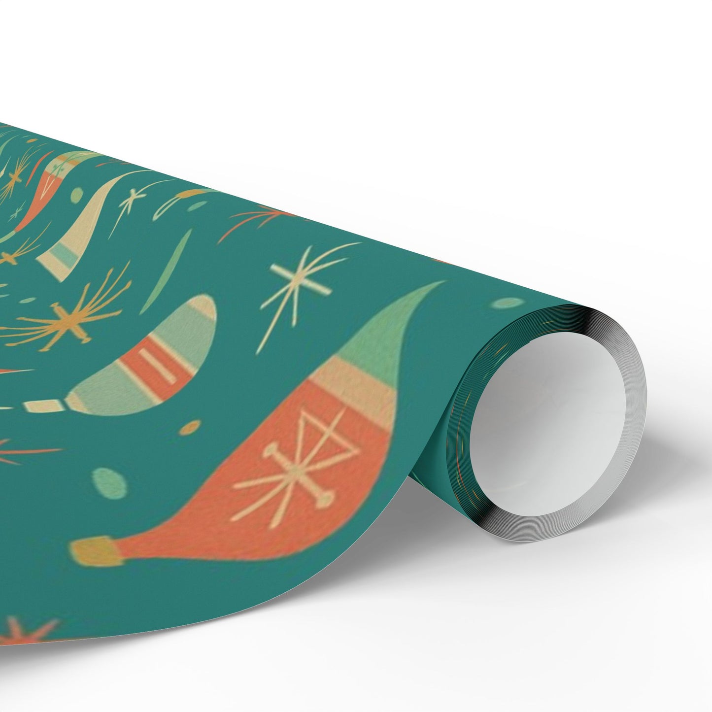 Atomic Christmas Cocktail – Mid-Century Holiday Wrapping Paper, Retro Martini Gift Wrap, 30" Roll (Matte/Gloss)