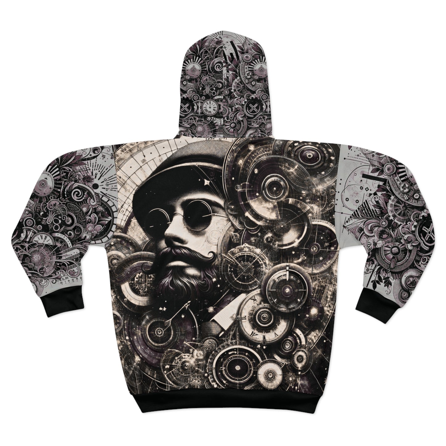Cyber-Victorian Inventor — Steampunk AOP Zip-Up Hoodie