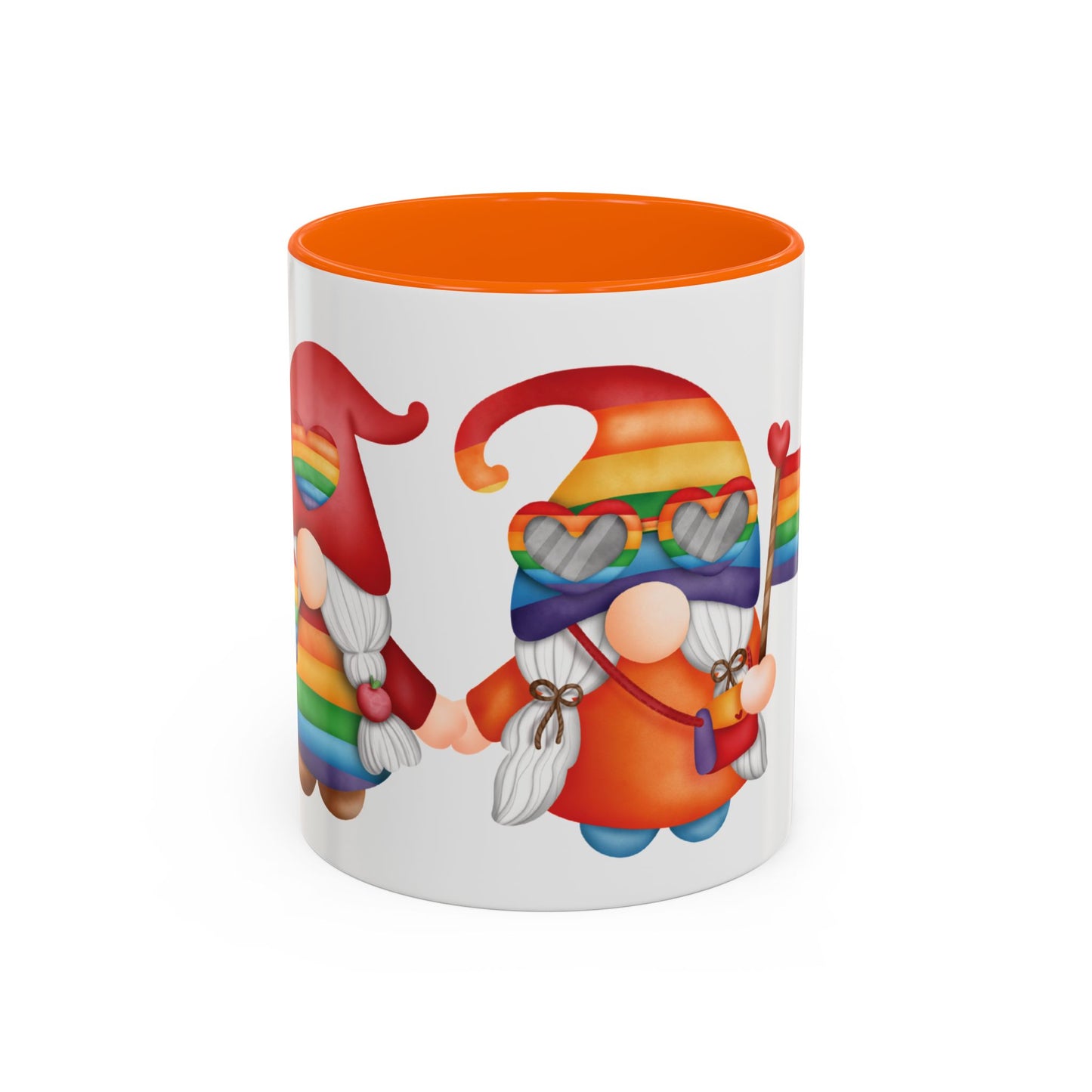 Pride Gnome Accent Mug | Rainbow Love Coffee Cup | 11oz & 15oz