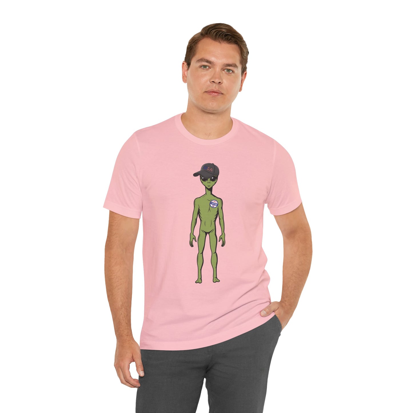 Alien Graphic Tee, Fun T-Shirt for Sci-Fi Lovers, Unisex Casual Wear, Great for Festivals, Gifts for Nerds, Everyday Comfort