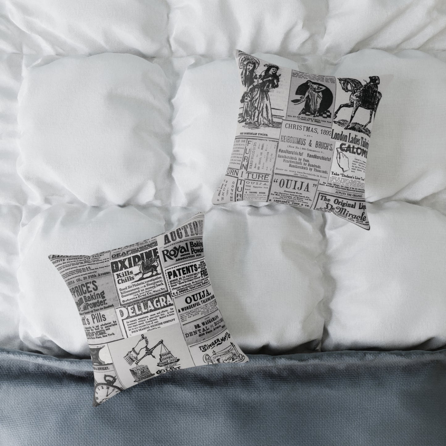 Occult Americana β Vintage Ads Collage Art - CanvasThrow Pillow