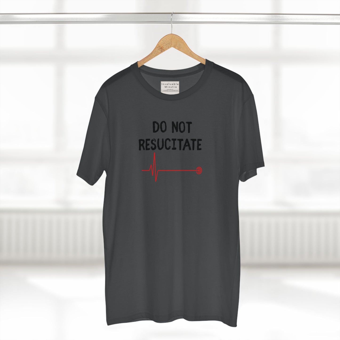 DO NOT RESUSCITATE Tee – Dark Humor Minimalist Unisex T-Shirt | AS Colour 5001