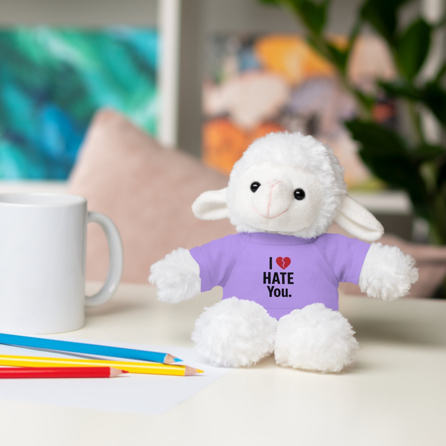 8" Stuffed Animal Gift for Adults, Cute Plush Toy, Humor Bear, Sarcastic Gifts, Quirky Decor, Comfort Toy with Quote