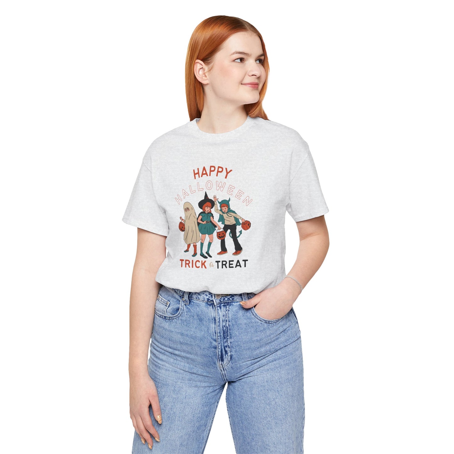 Happy Halloween Trick or Treat Vintage Vibe Tee โ Bella+Canvas 3001