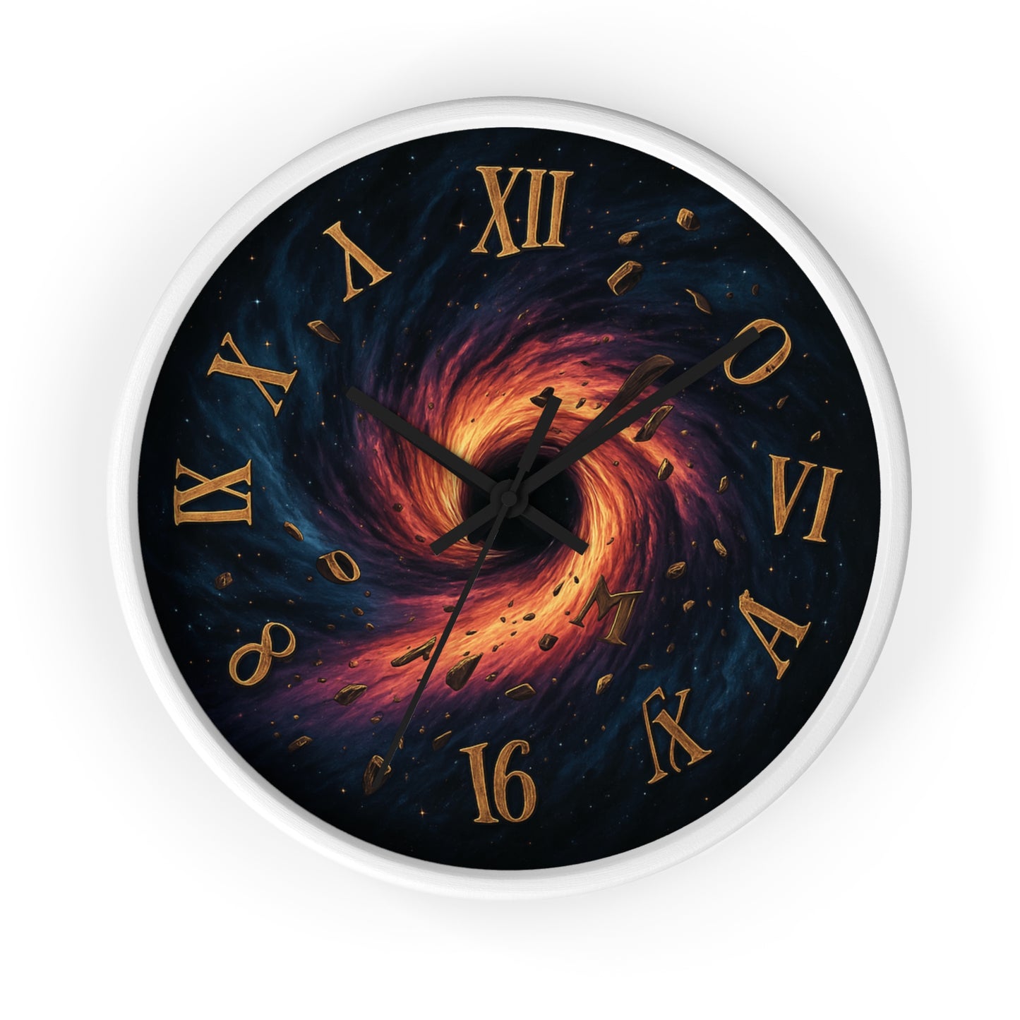 🌀 Black Hole Chaos Clock – Surreal Spacecore Time Warp Wall Decor Wall Clock