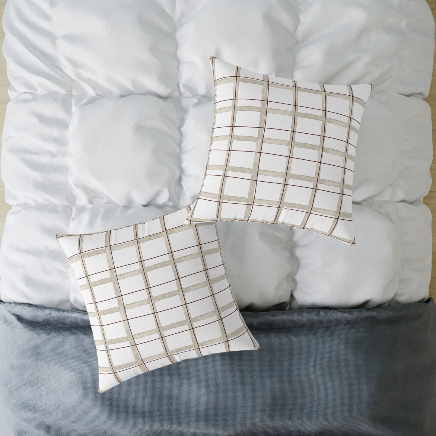 Modern Rustic Square Pillow, Cozy Home Decor, Throw Pillow for Living Room, Farmhouse Style Cushion, Perfect for Gifts