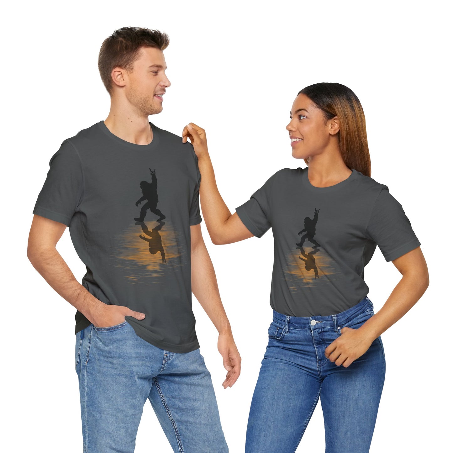 Rocking Bigfoot Unisex Bella+Canvas Jersey Tee - Fun Graphic Shirt for Nature & Cryptid Lovers