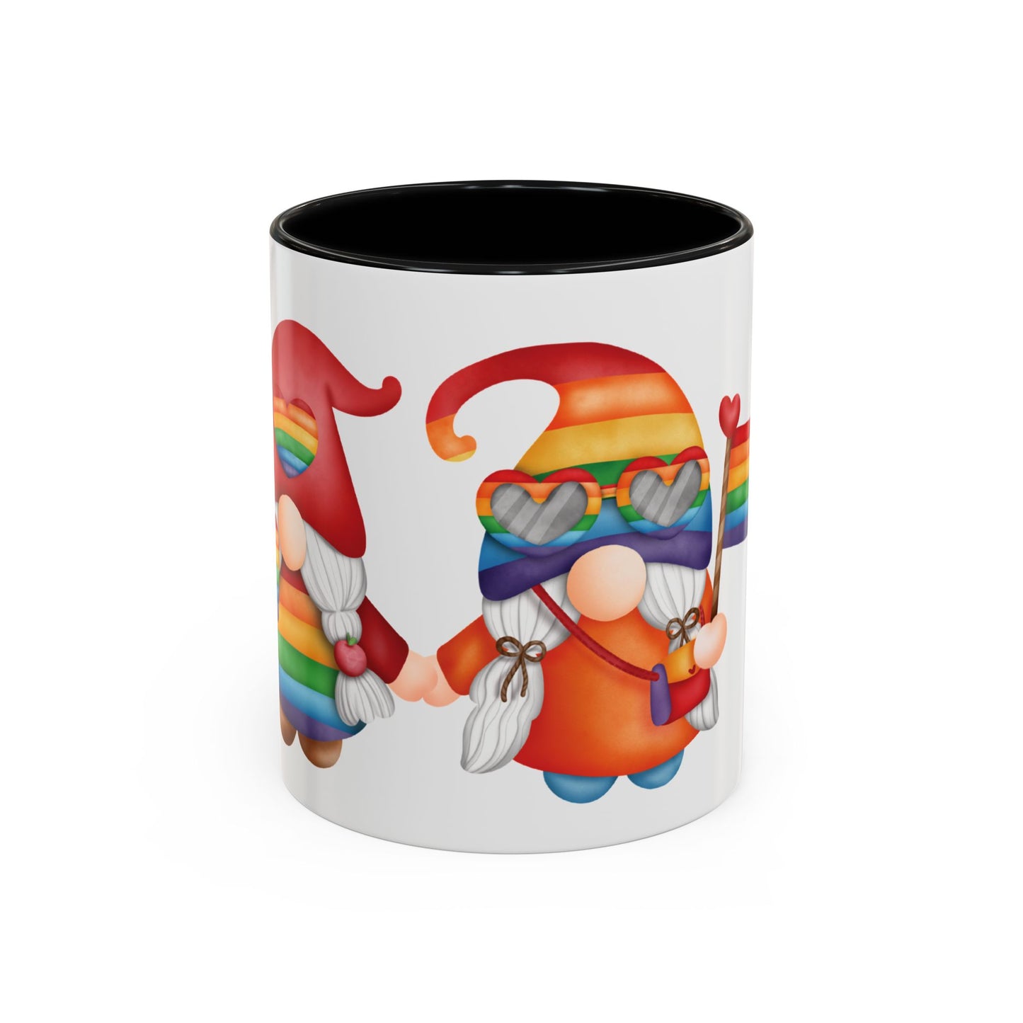Pride Gnome Accent Mug | Rainbow Love Coffee Cup | 11oz & 15oz