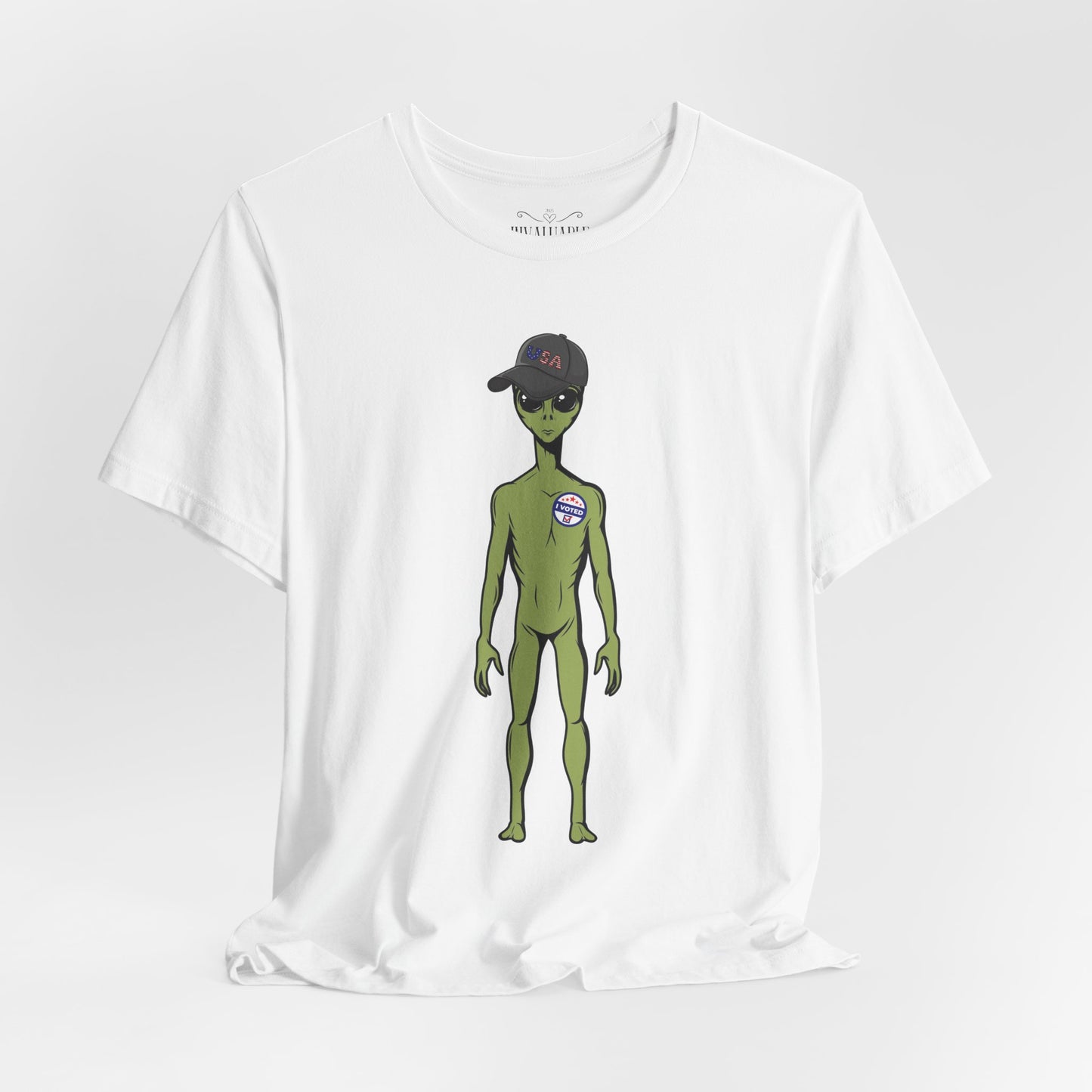 Alien Graphic Tee, Fun T-Shirt for Sci-Fi Lovers, Unisex Casual Wear, Great for Festivals, Gifts for Nerds, Everyday Comfort