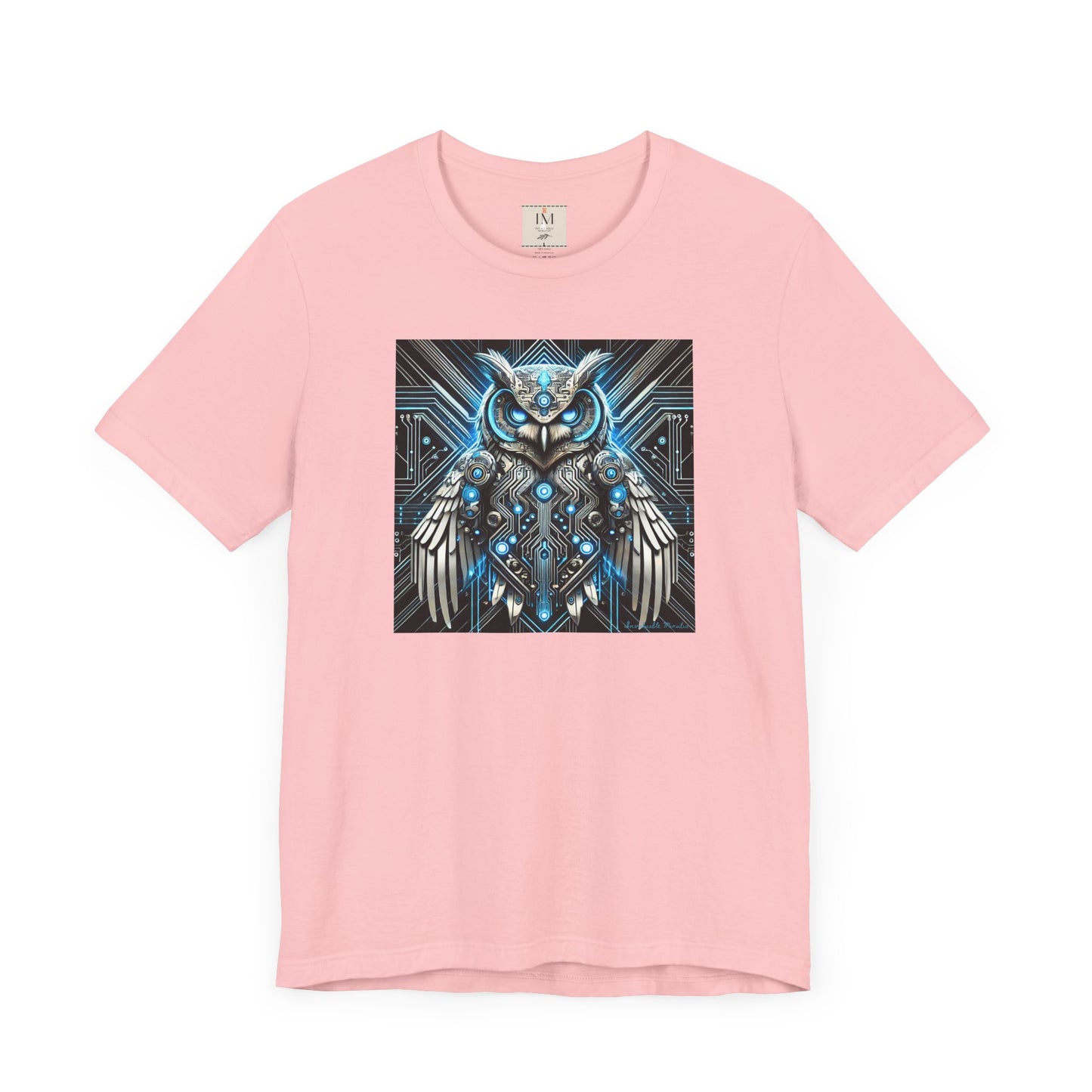 Mystical Cybernetic Owl Graphic Tee - Unisex Tch Short Sleeve T-Shirt