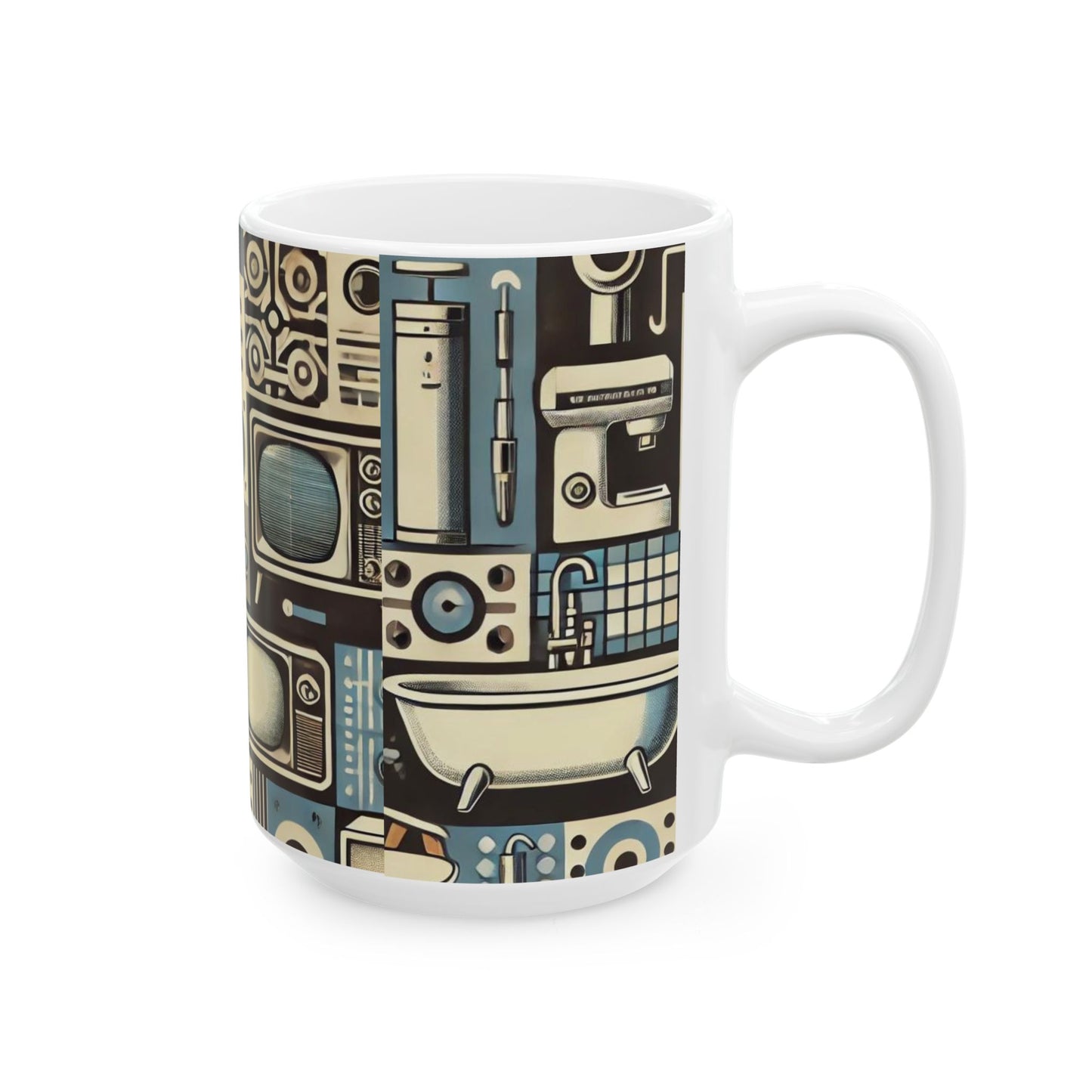 π¨ Minimalist Abstract Retro Revival Custom Coffee Mug β High Quality Gloss Finish β 11oz & 15oz