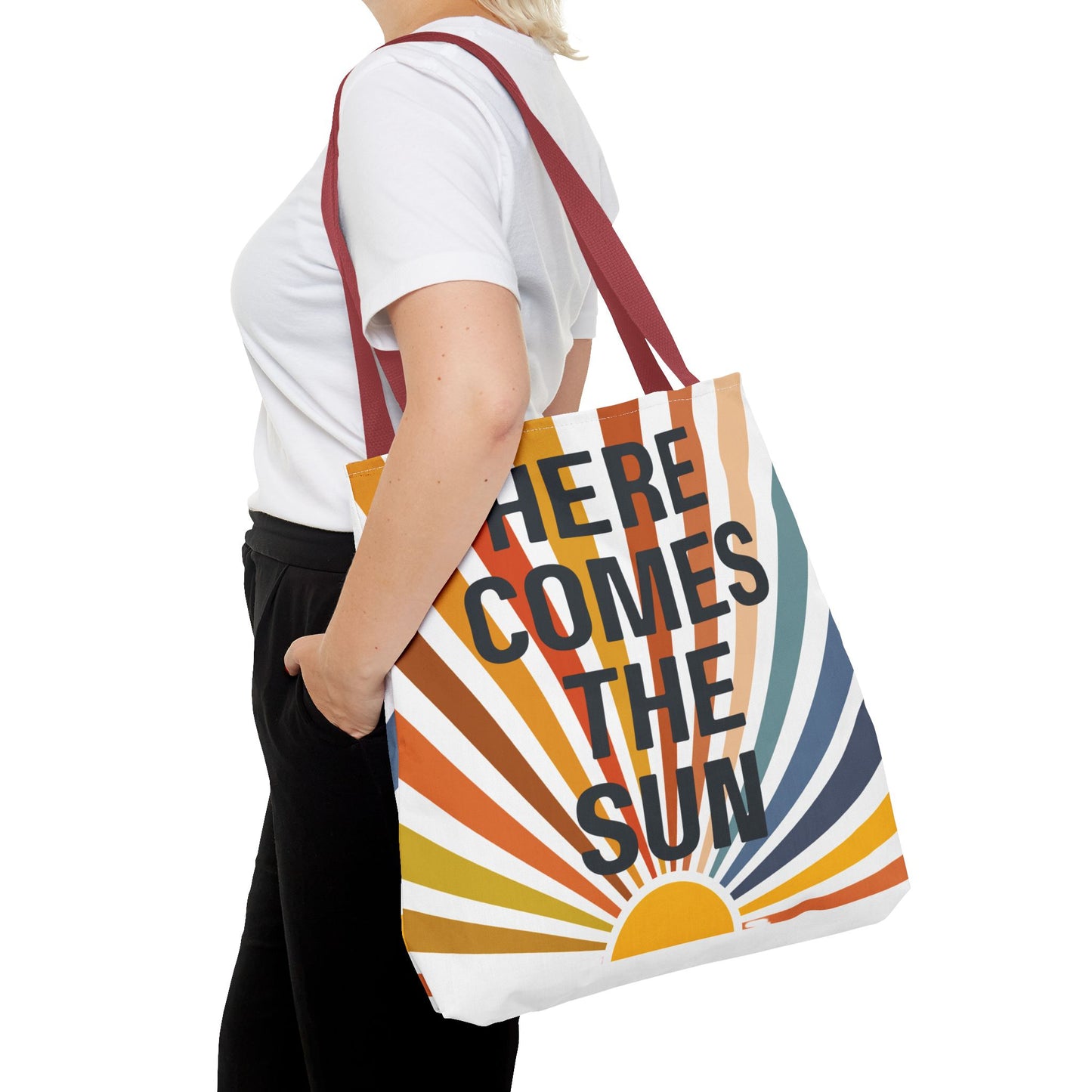 Here Comes the Sun β Retro Sunburst Tote Bag